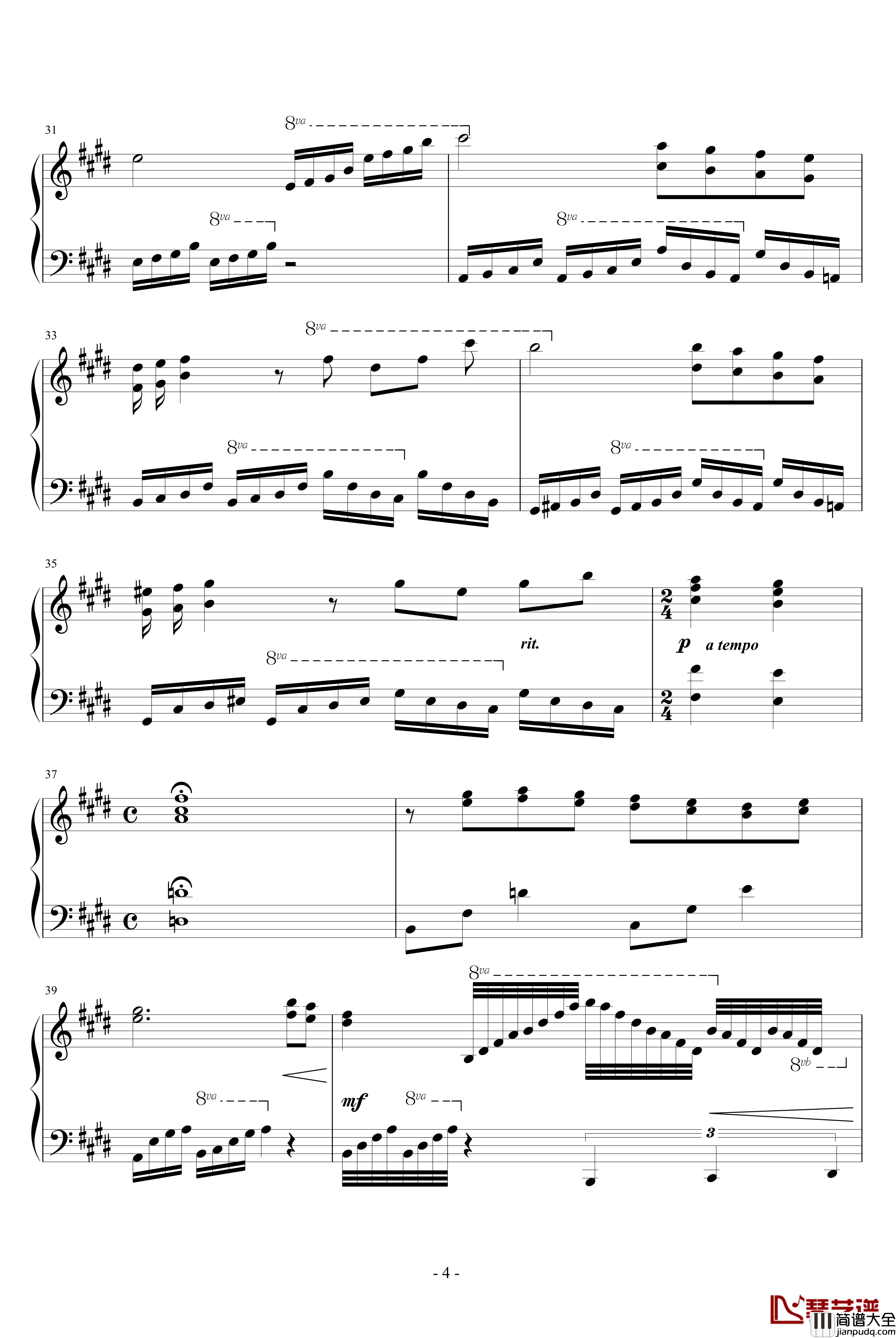 melodies_of_life钢琴谱_最终幻想