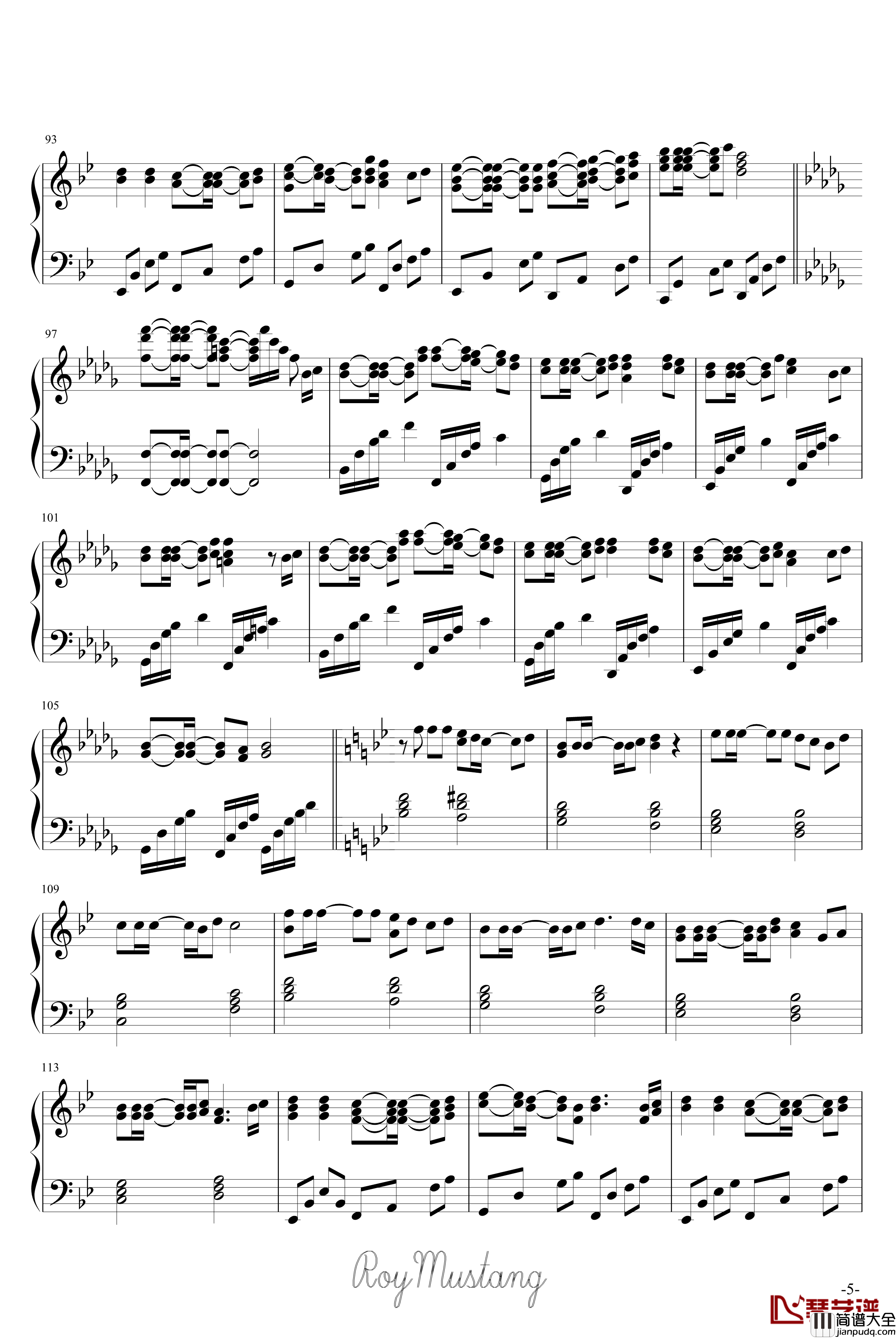 悪ノ召使钢琴谱_动漫影视_镜音レン