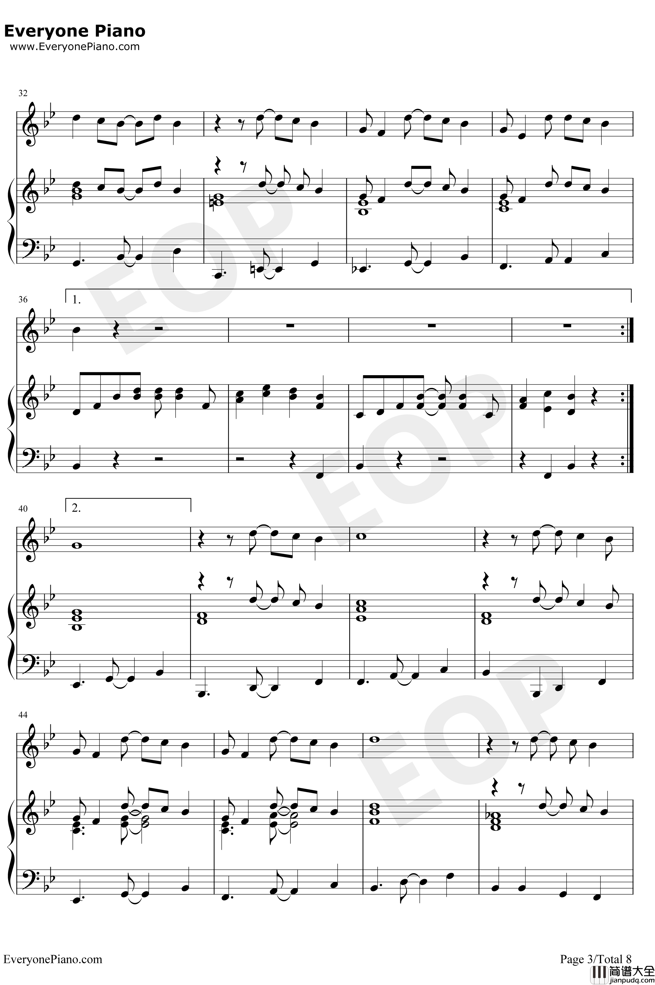 Under_the_Sea钢琴谱_AlanMenken_小美人鱼主题曲