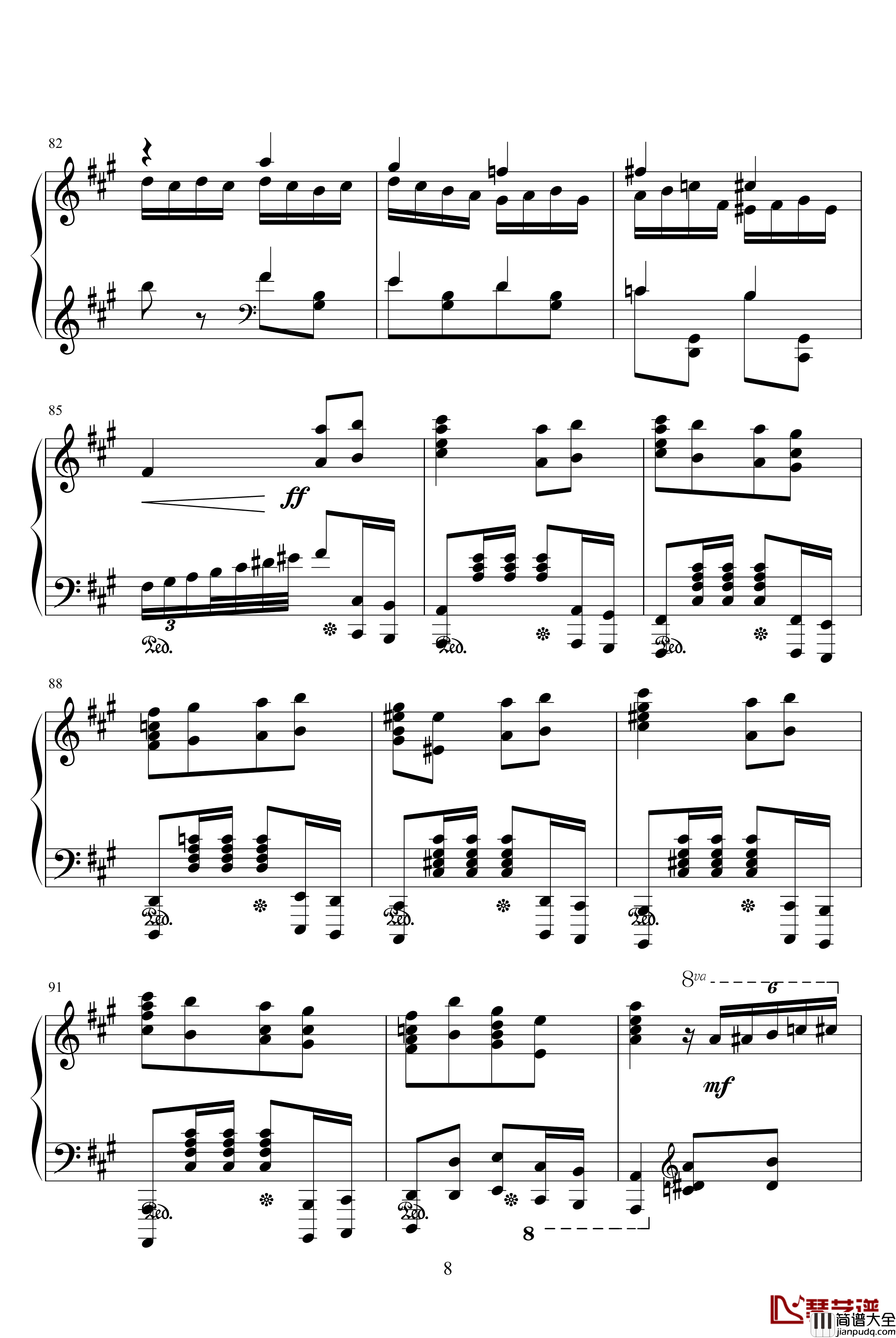 土耳其进行曲钢琴谱_原版_莫扎特_瓦洛多斯