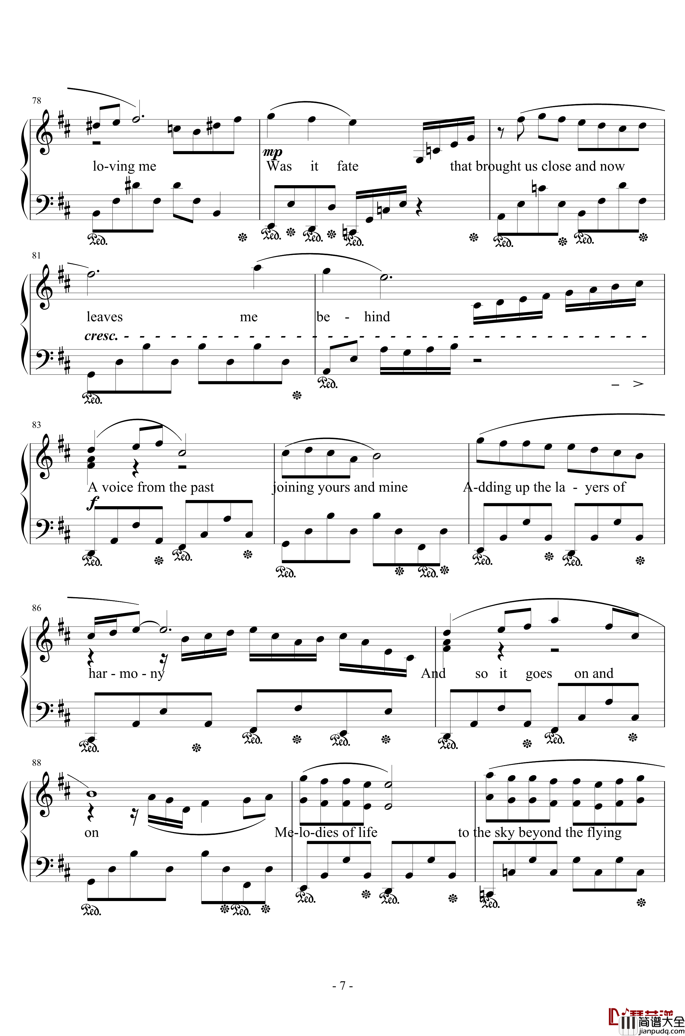 Melodies_of_Life钢琴谱_Susan_Calloway_A_Place_to_Call_Home