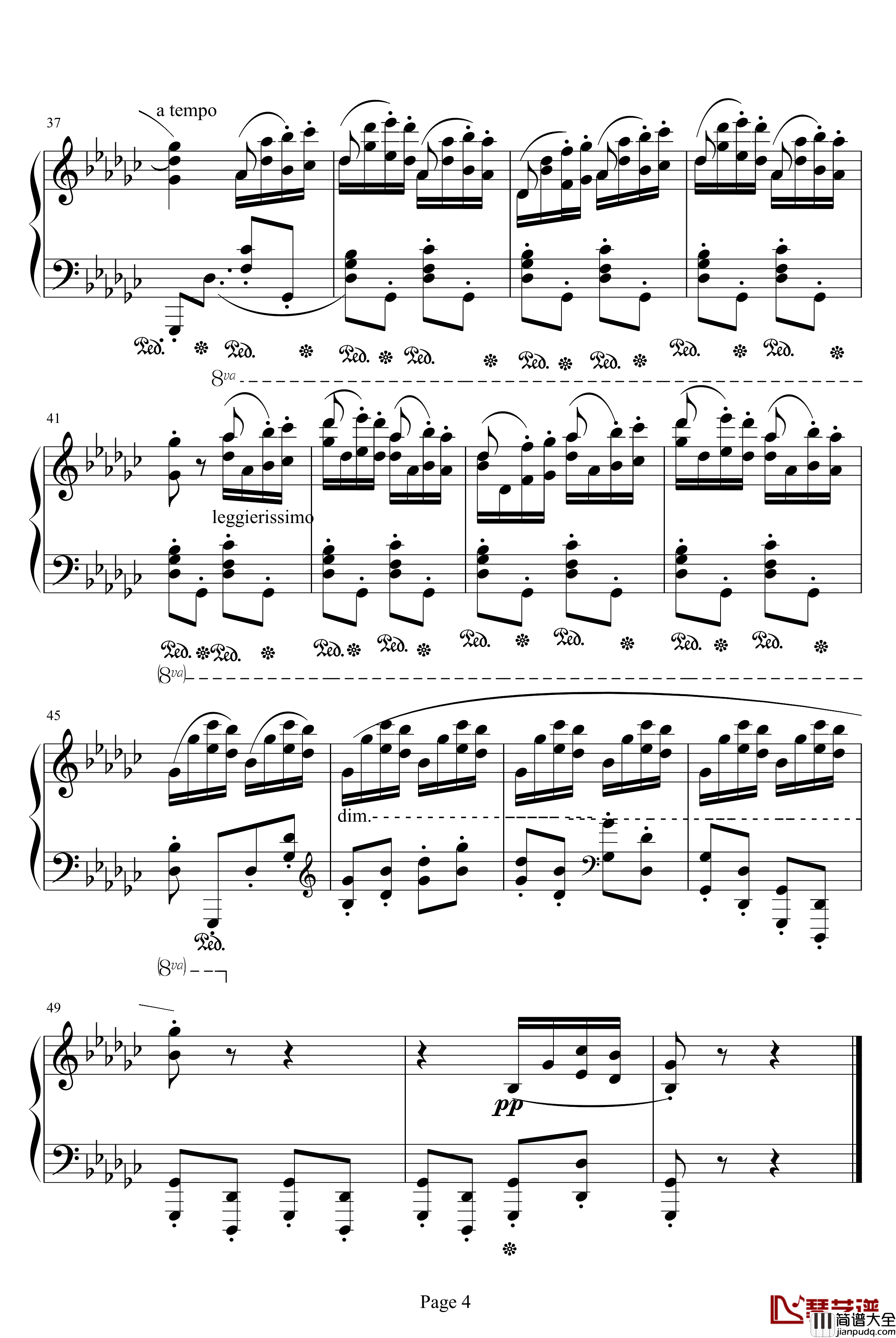 12_Etudes_No.9_in_G_flat_major钢琴谱_肖邦_chopin