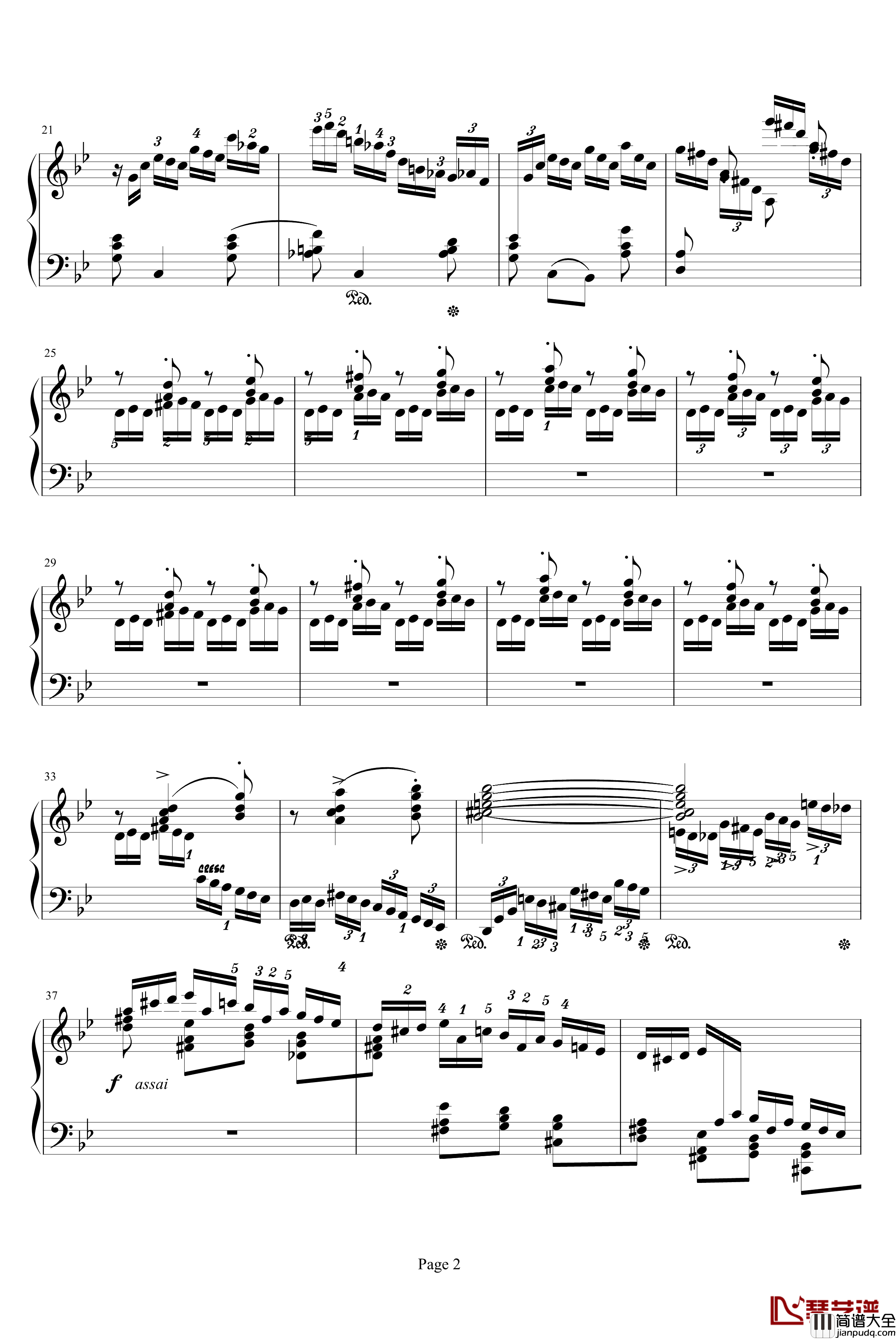 练习曲Op.72_No.2钢琴谱_莫什科夫斯基_Moszkowski