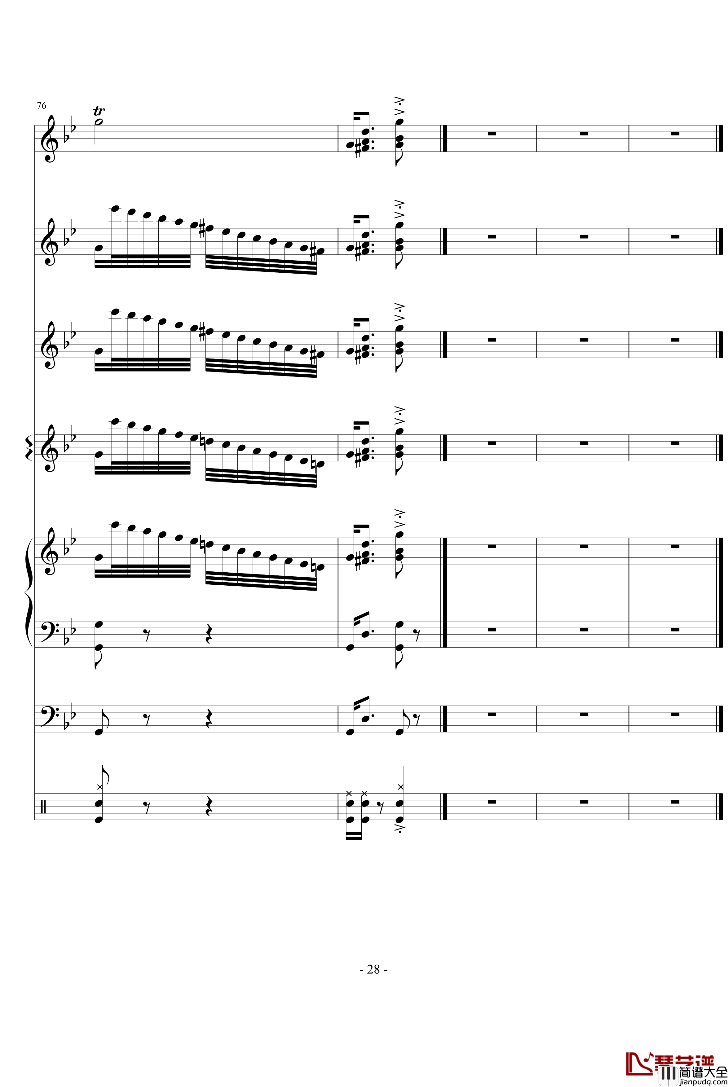 化妆舞会钢琴谱_世界名曲