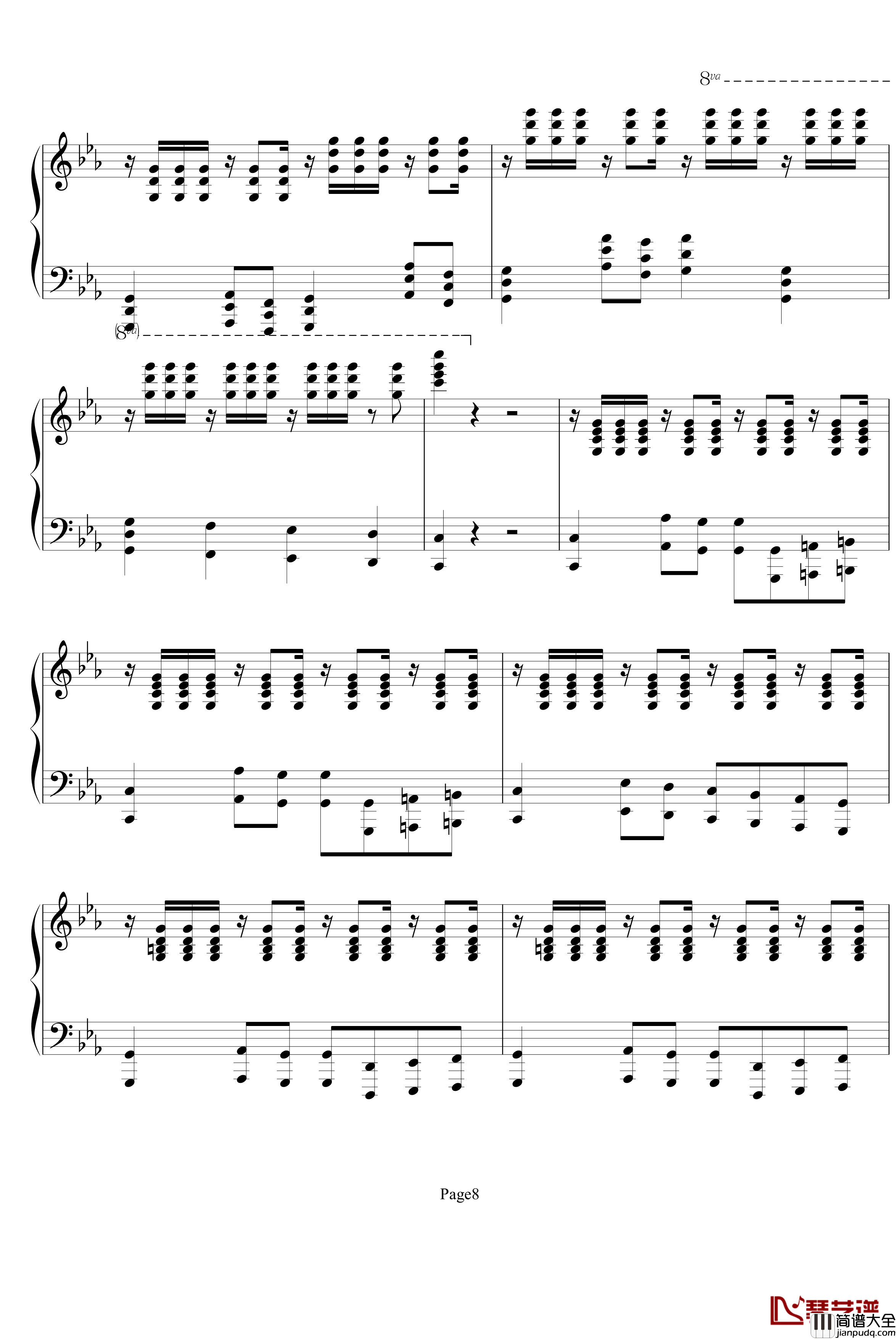 Victory钢琴谱_电音版_马克西姆_Maksim·Mrvica