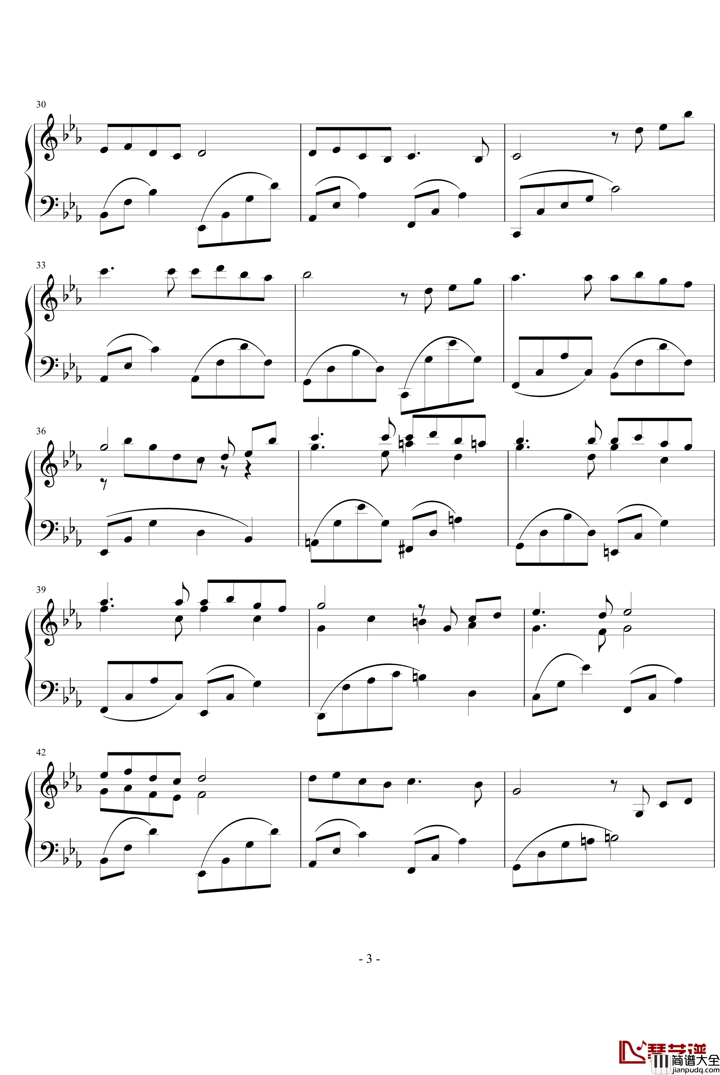 Song__From_A_Secret_Garden钢琴谱_神秘园乐队