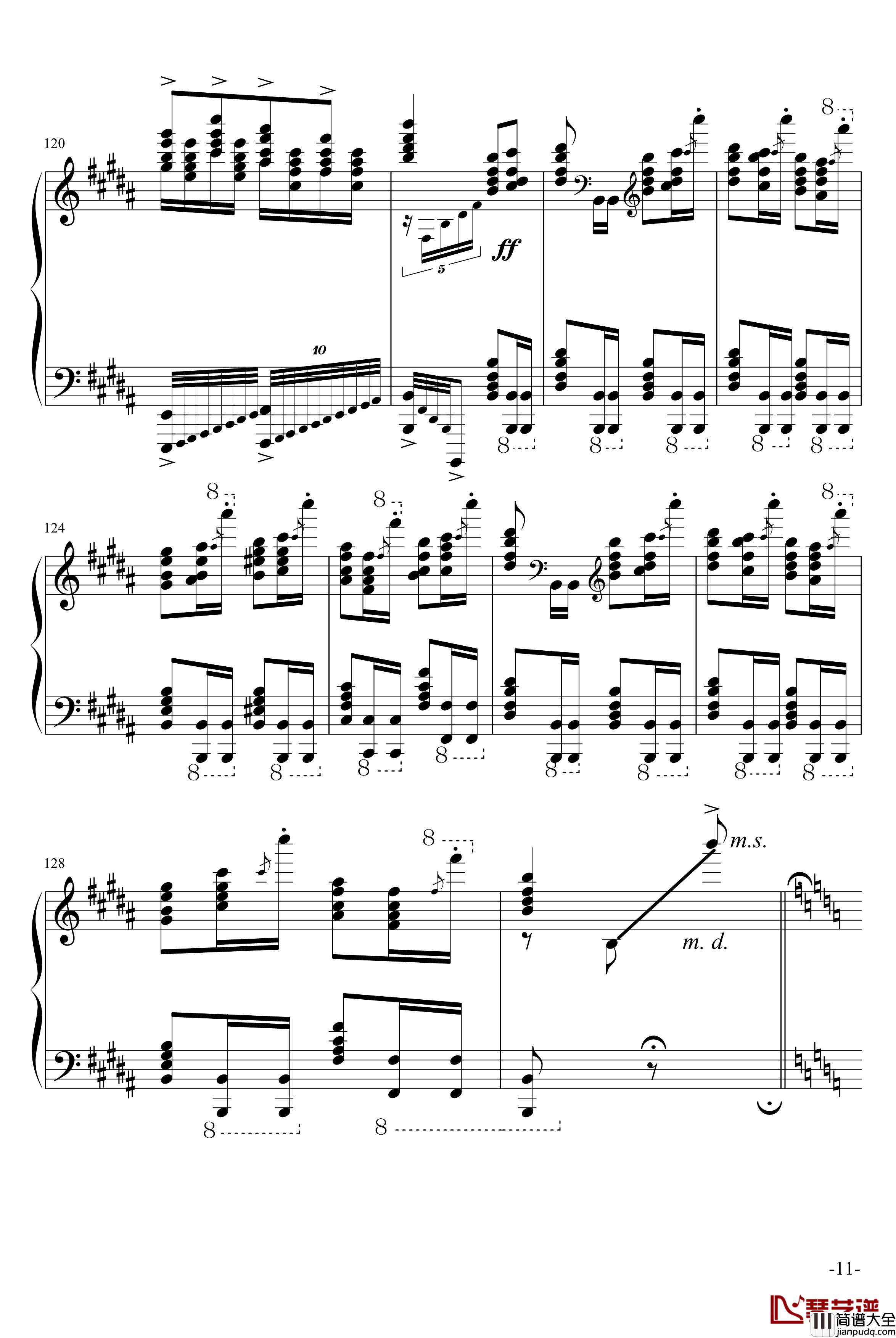 玩命版土耳其进行曲钢琴谱_莫扎特