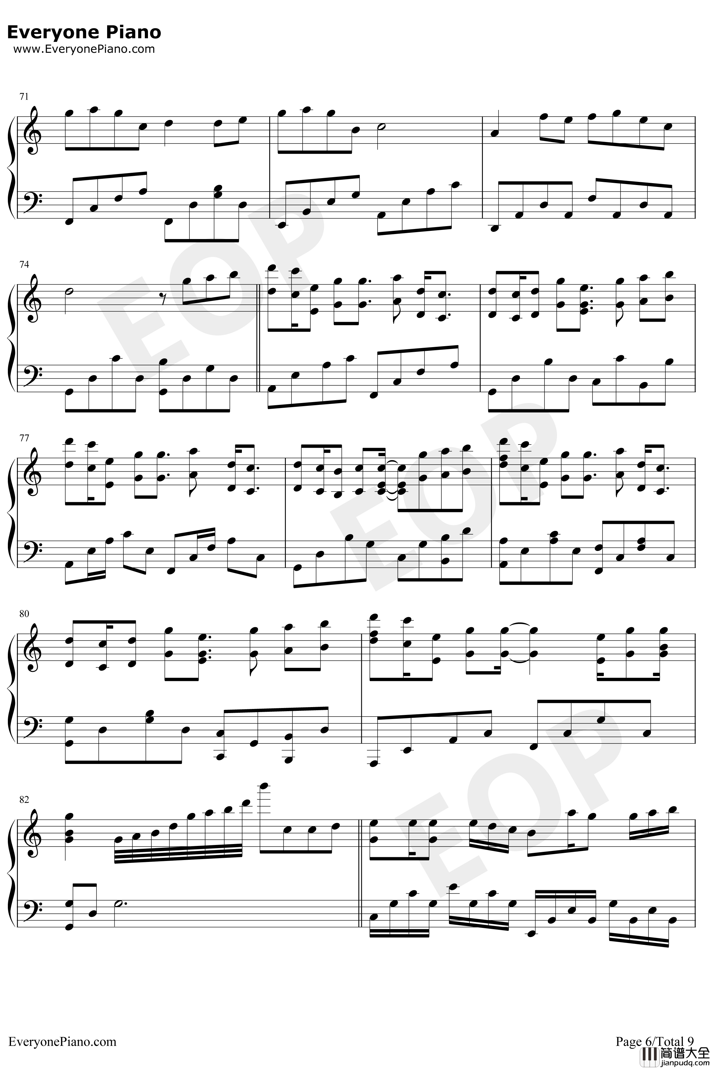 抖音神曲串烧钢琴谱_抖音