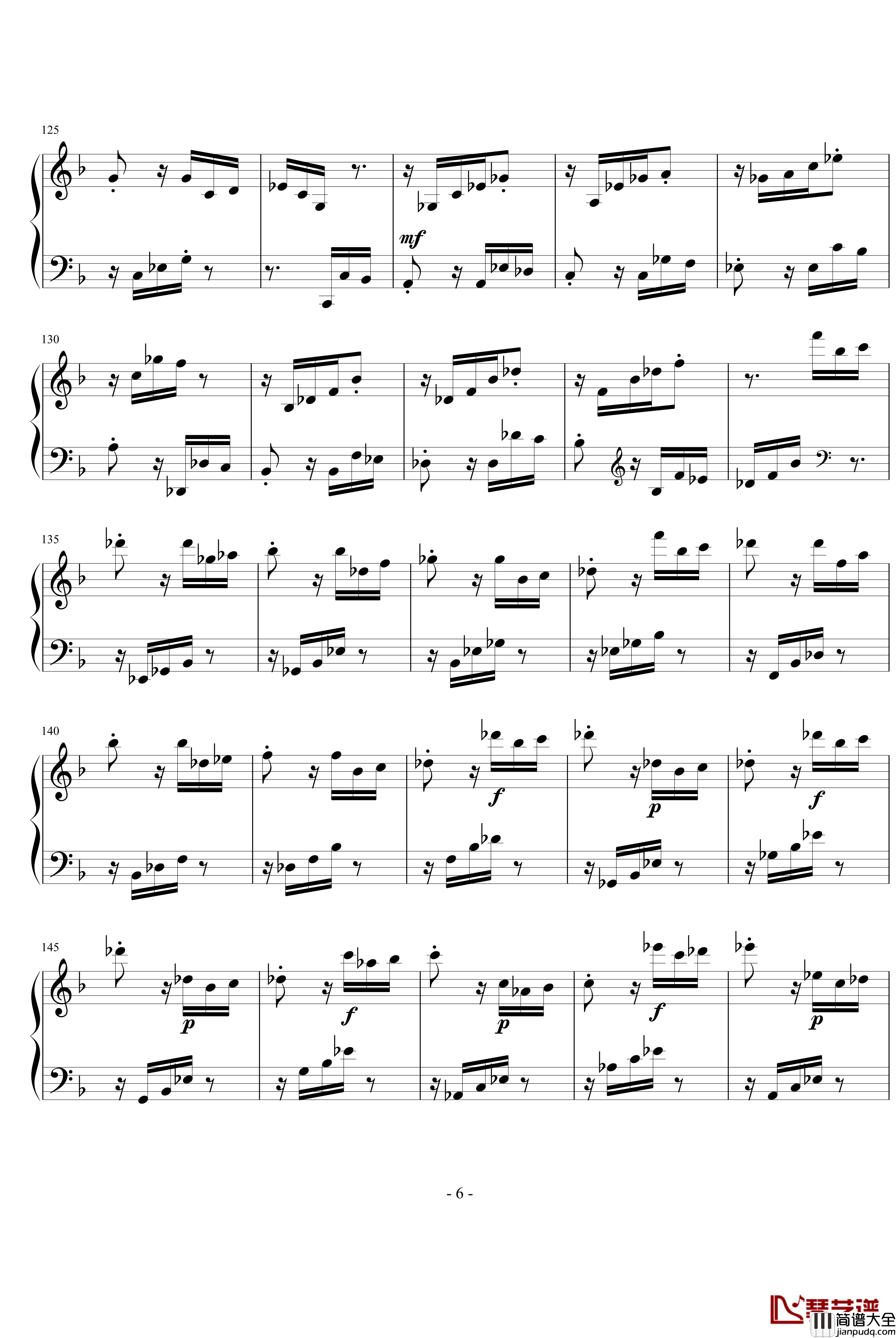 暴风雨第三乐章钢琴谱_贝多芬_beethoven