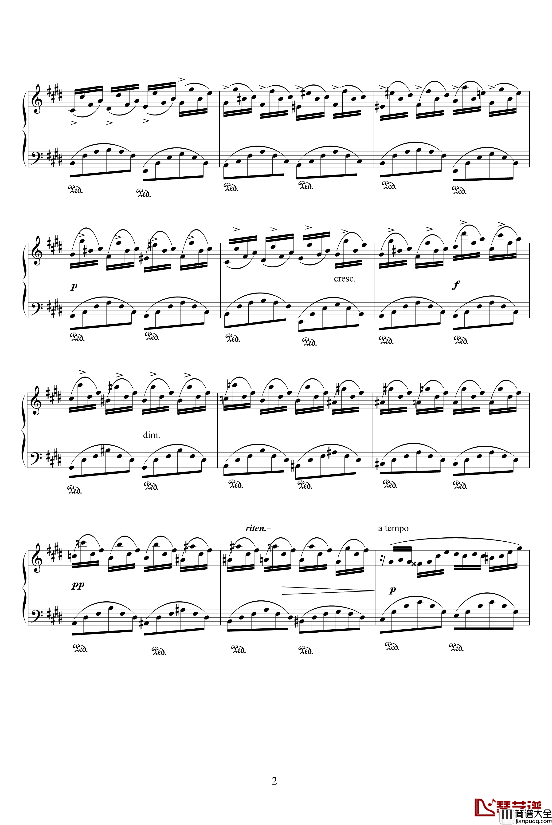 幻想即兴曲Op.66钢琴谱_肖邦_chopin