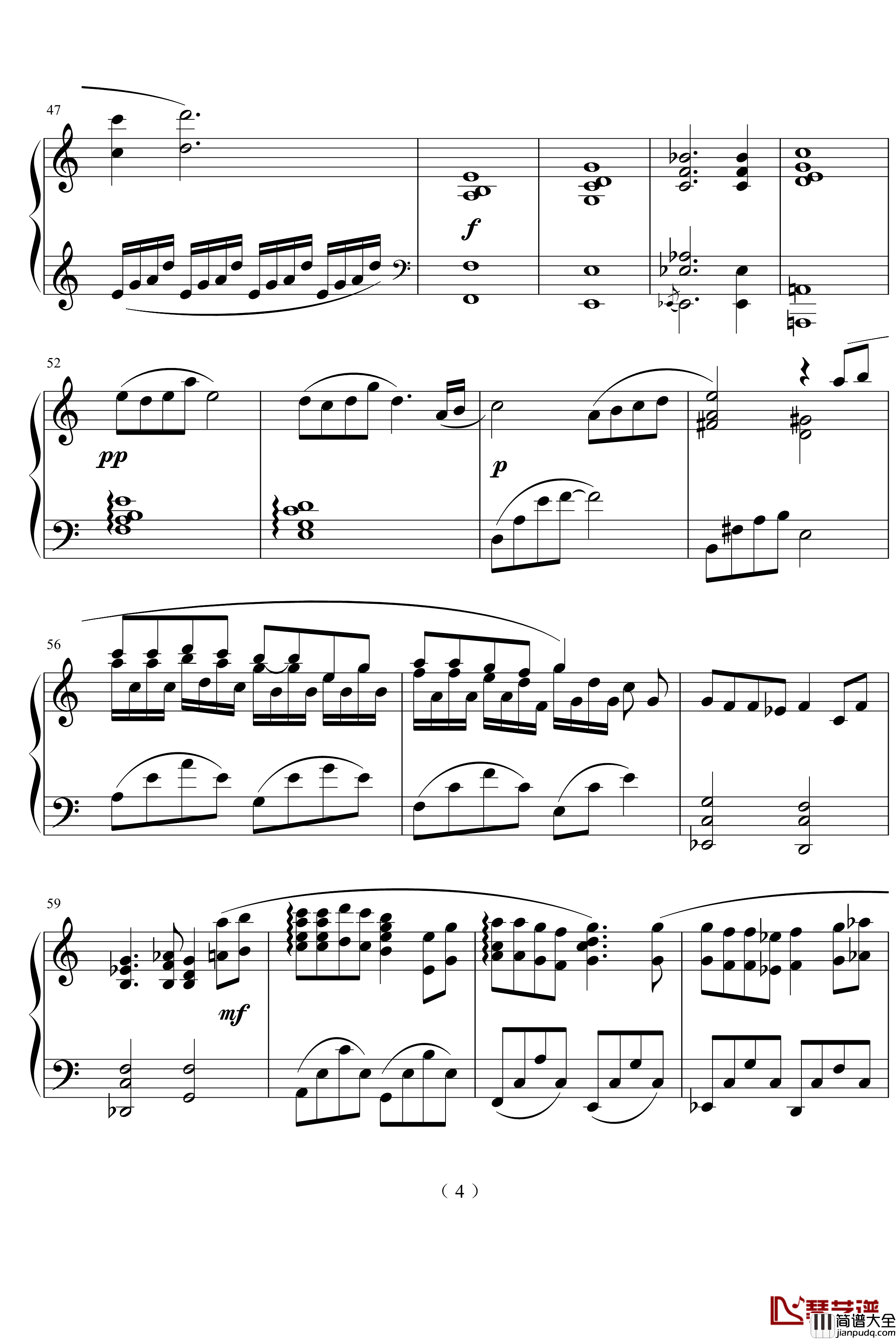 千与千寻片头插曲钢琴谱_千与千寻