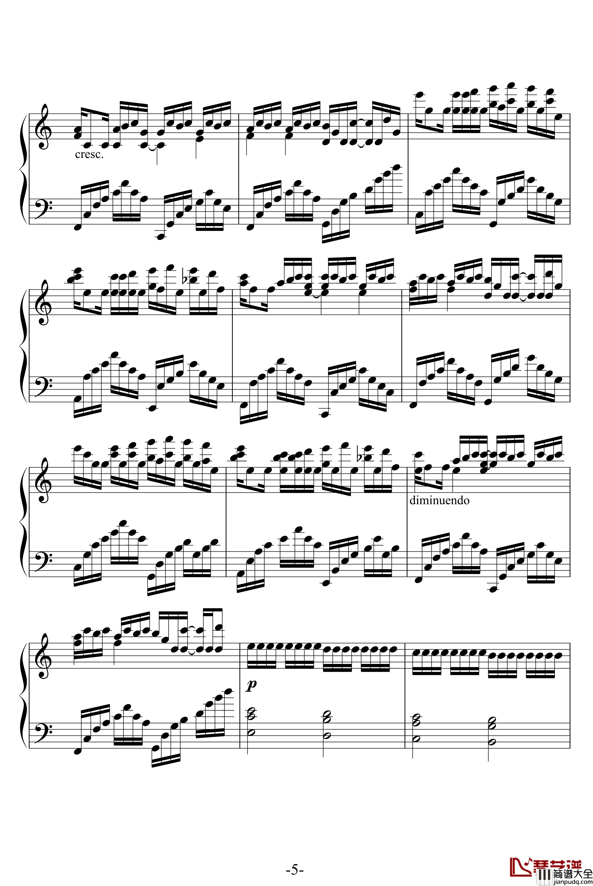 VARIATIONS_ON_THE_KANON钢琴谱_帕赫贝尔_Pachelbel