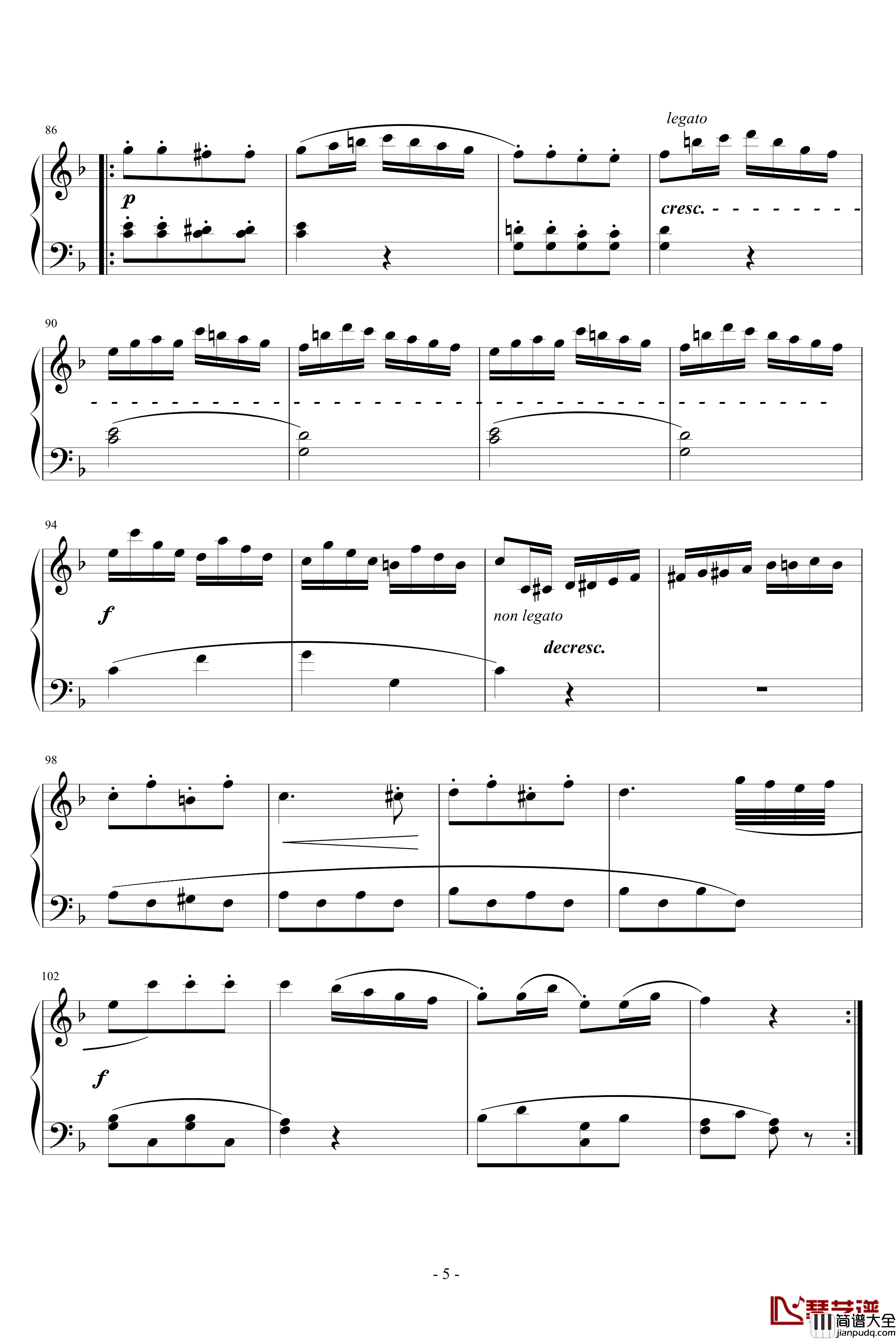 F大调小奏鸣曲_贝多芬_beethoven