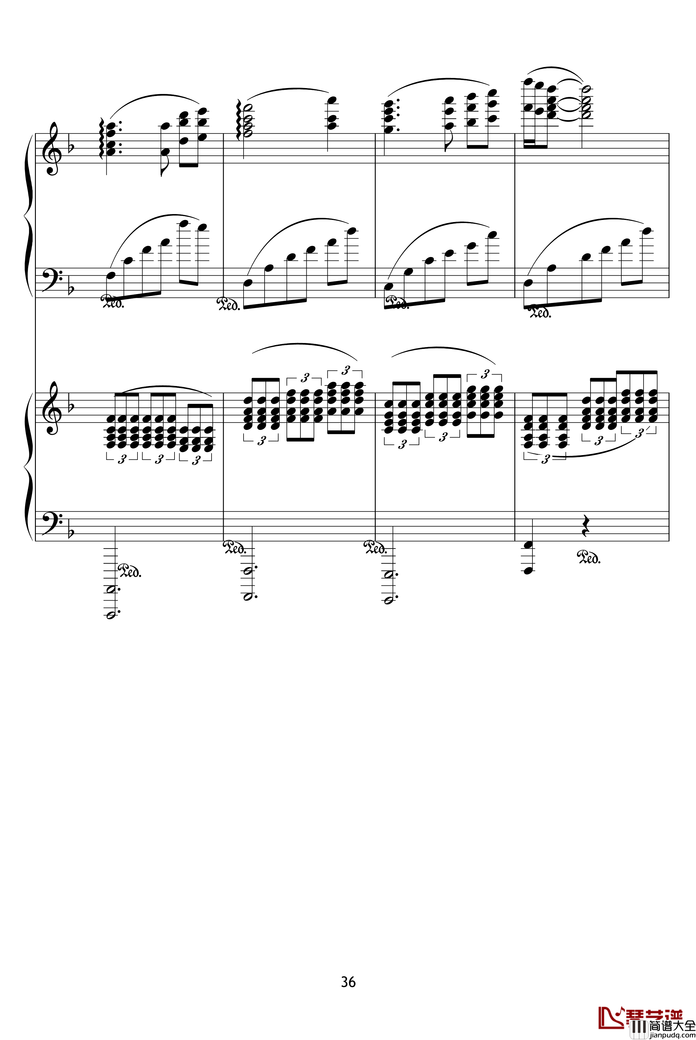 X战记插曲钢琴谱_宿命_双钢琴版_影视