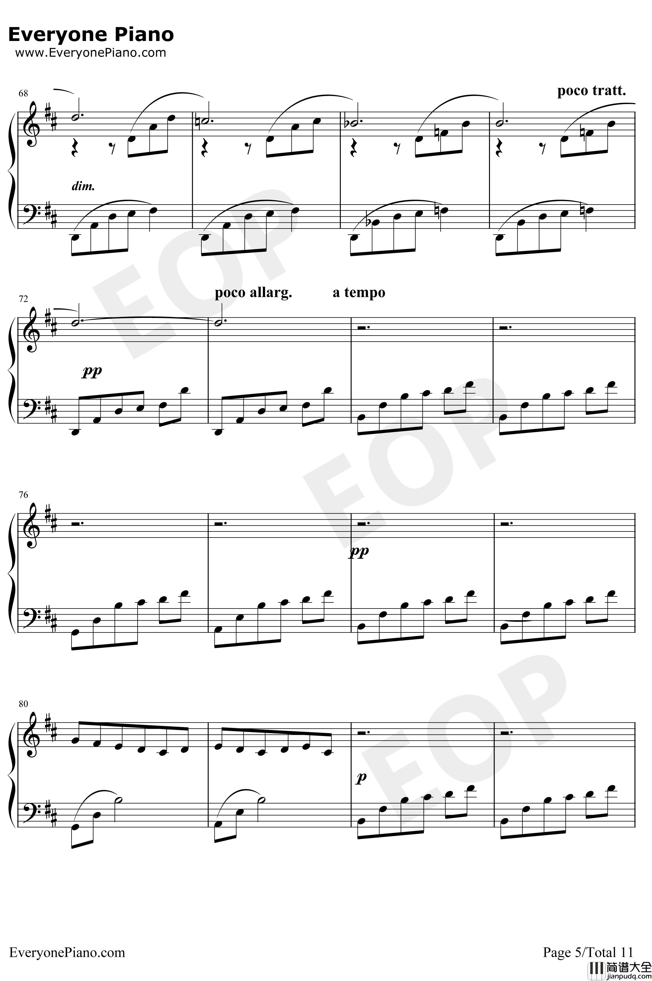 Le_Onde钢琴谱_LudovicoEinaudi