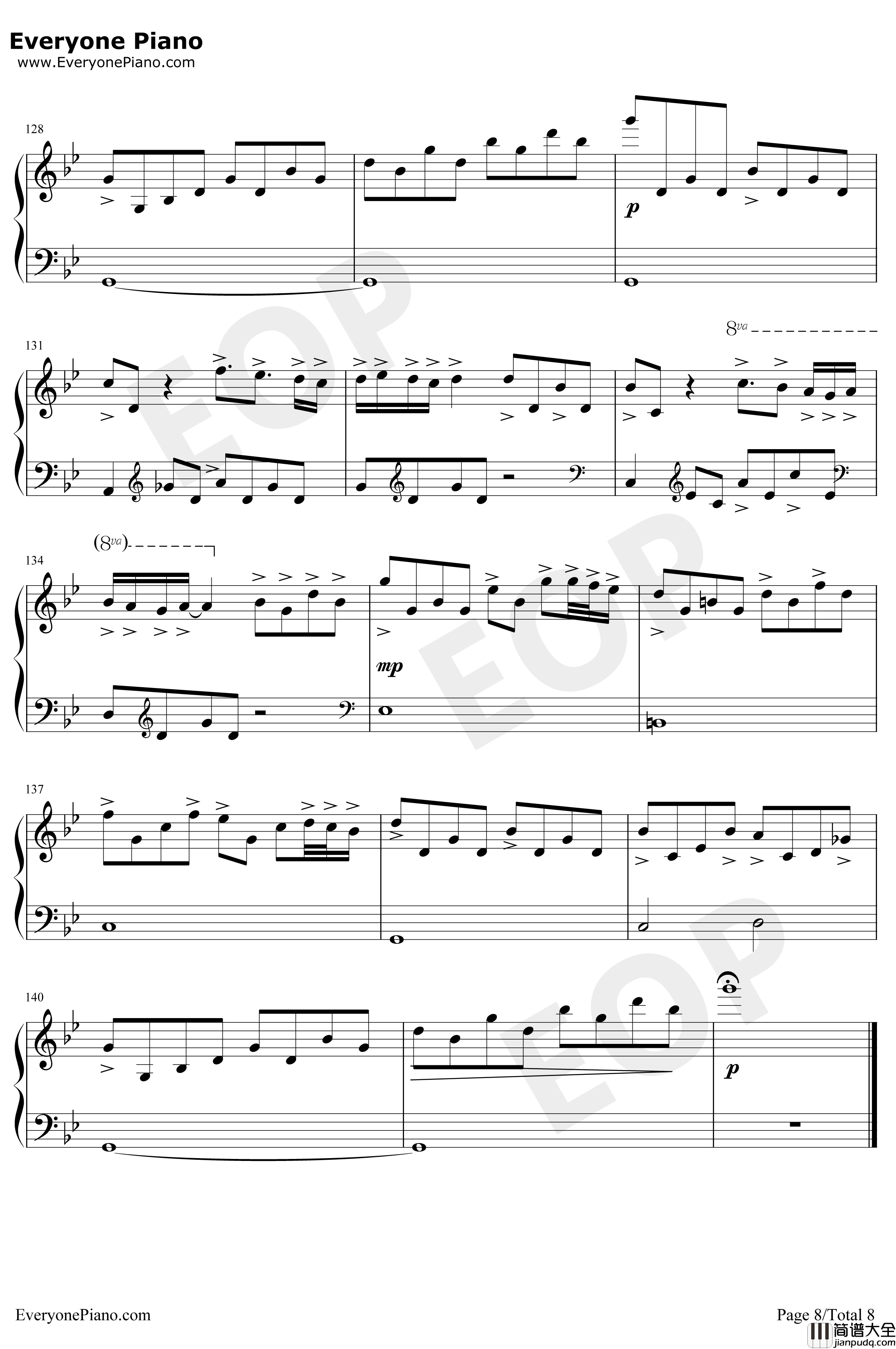 Clubbed_to_Death钢琴谱_RobDougan_黑客帝国OST