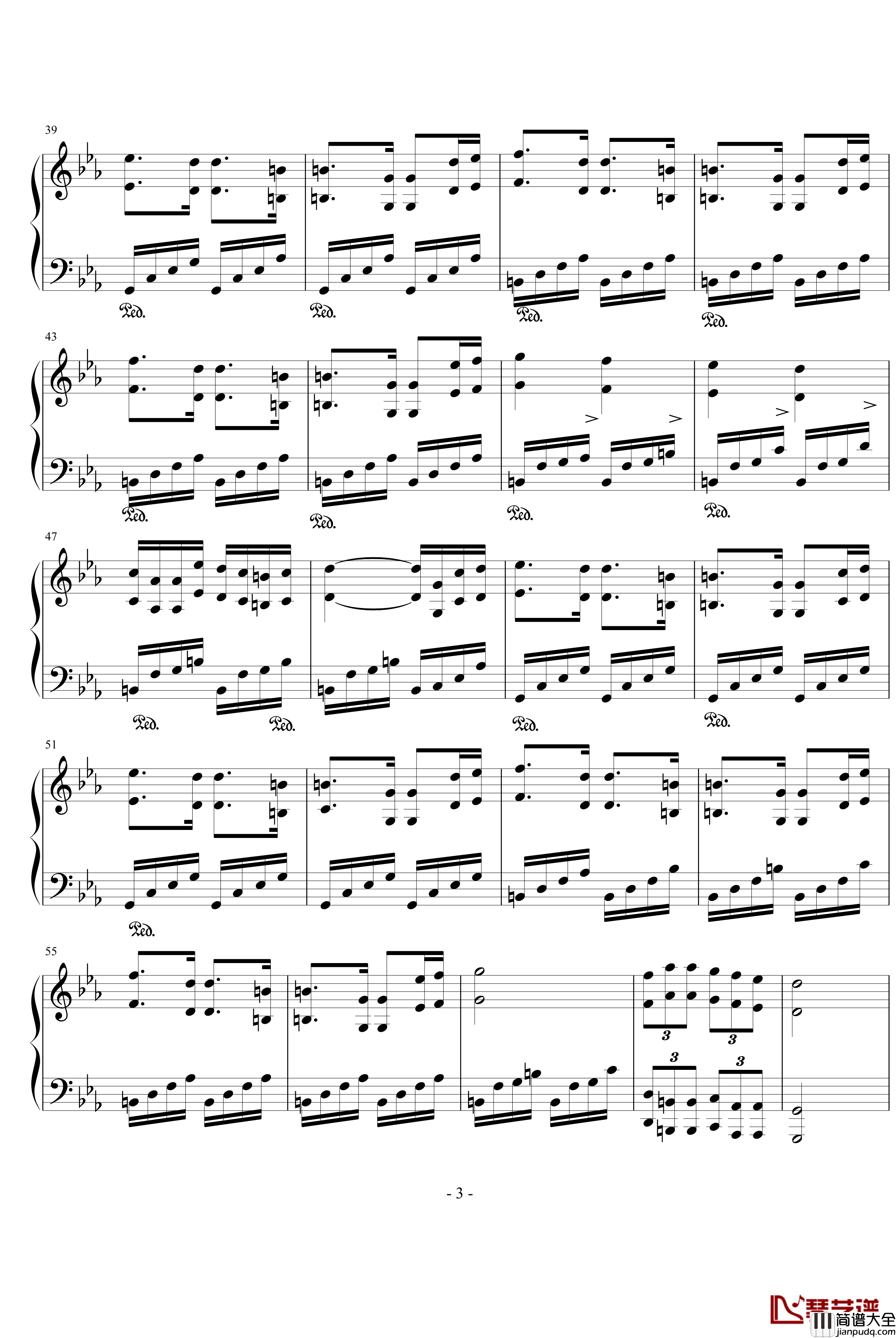 自由舞曲钢琴谱_prince664592