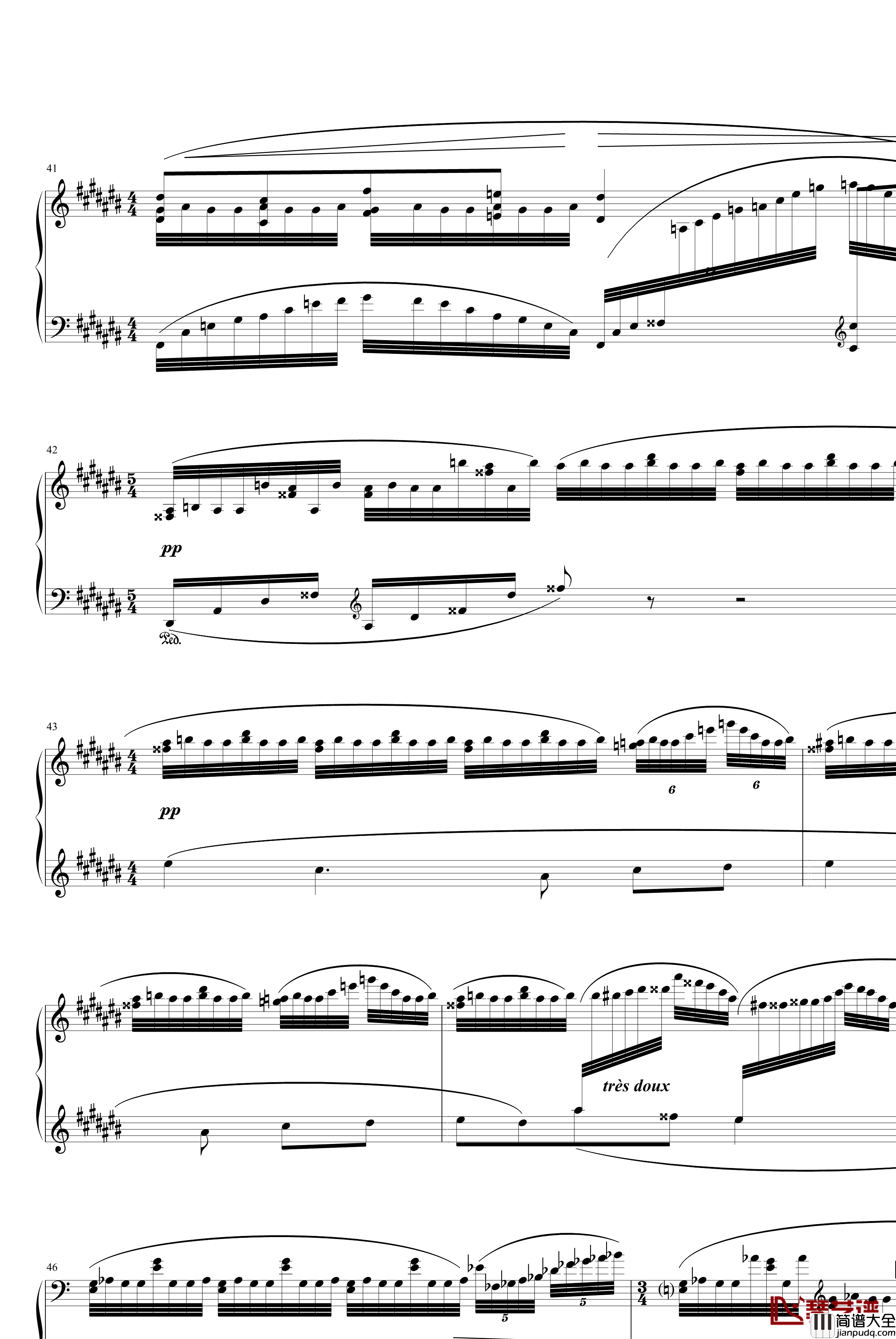 夜之幽灵组曲之水妖钢琴谱_拉威尔_Ravel
