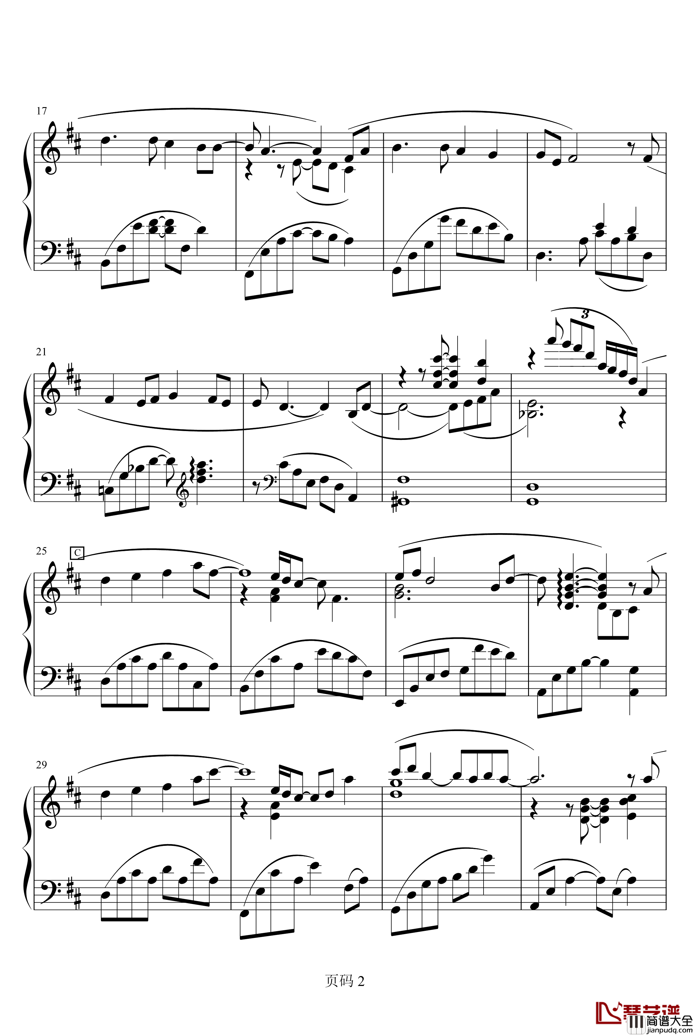 Eyes_on_me钢琴谱_Piano_Version_最终幻想