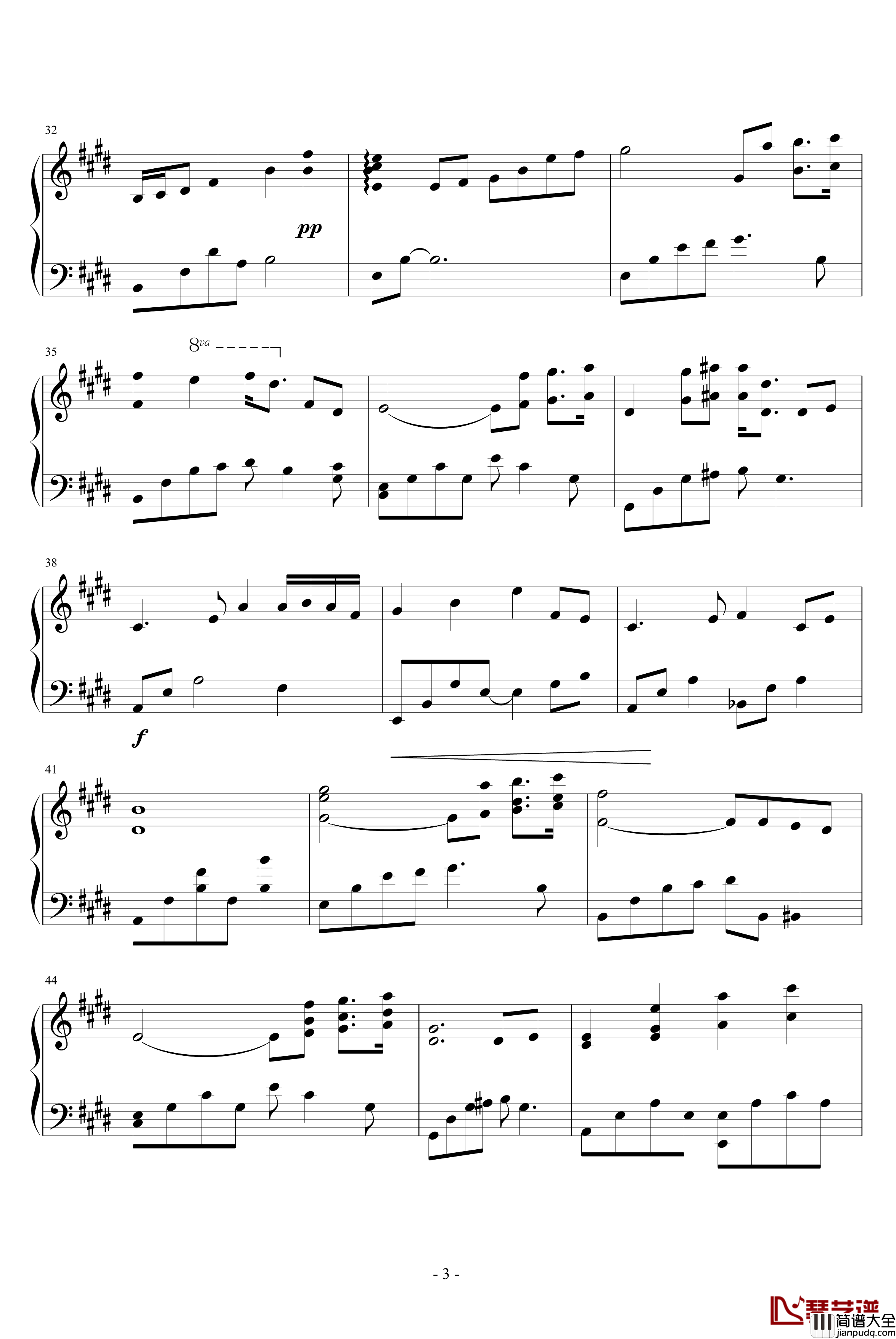 火星金星钢琴谱_Mars_And_Venus_班得瑞_Bandari