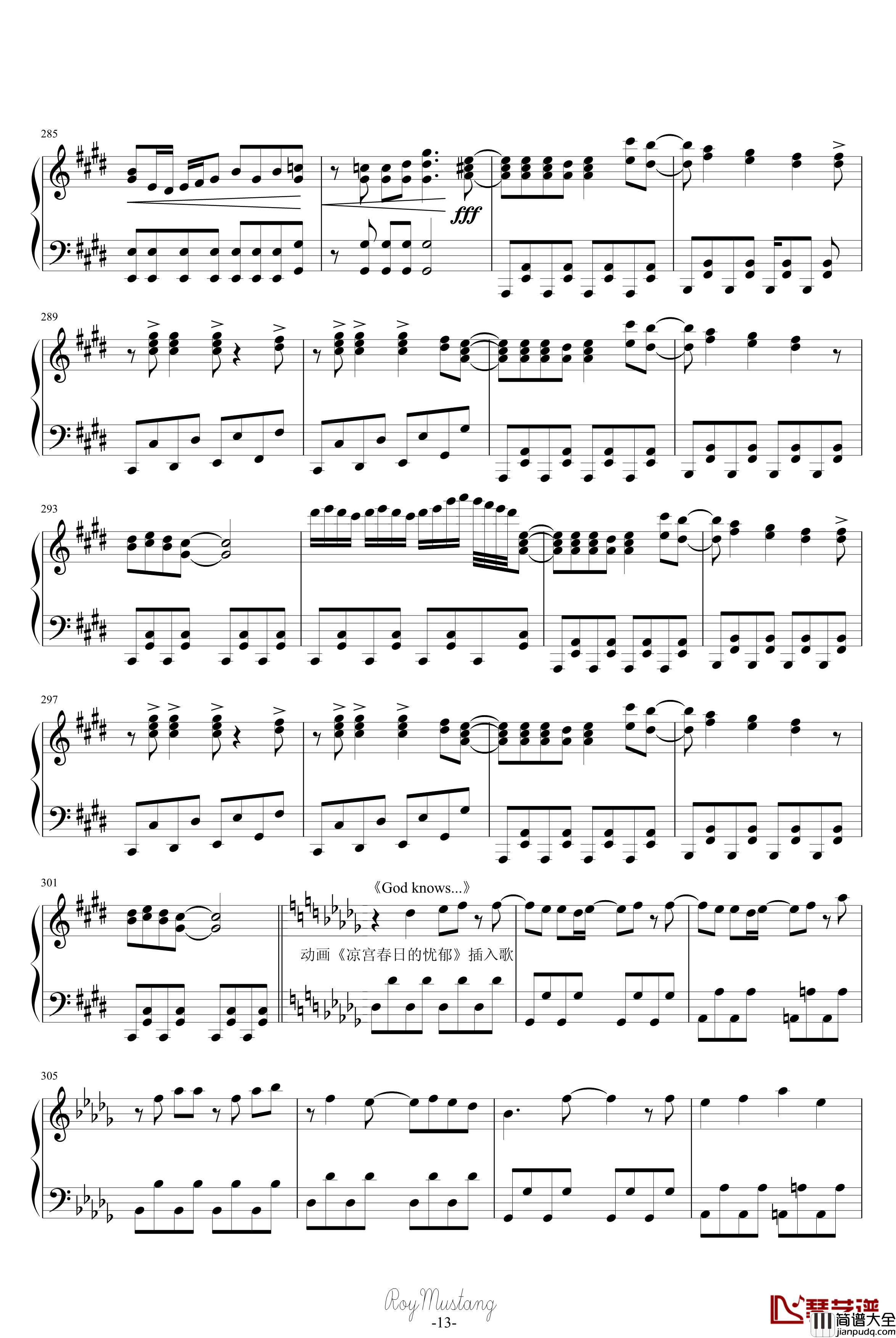 組曲ニコニコ動画钢琴谱_动漫影视