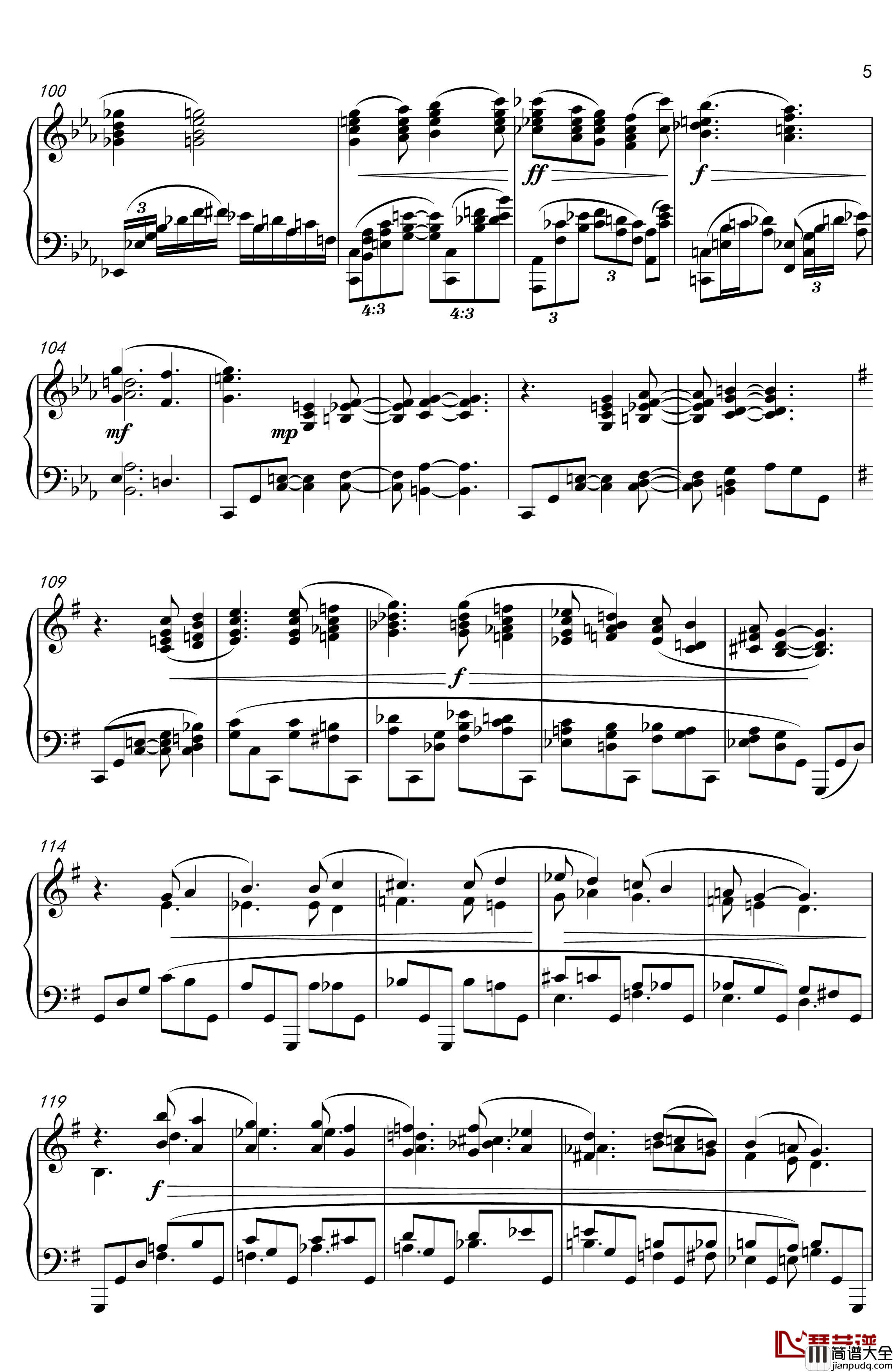 幻想曲钢琴谱_钢琴曲4首，Op3no3_榕剑