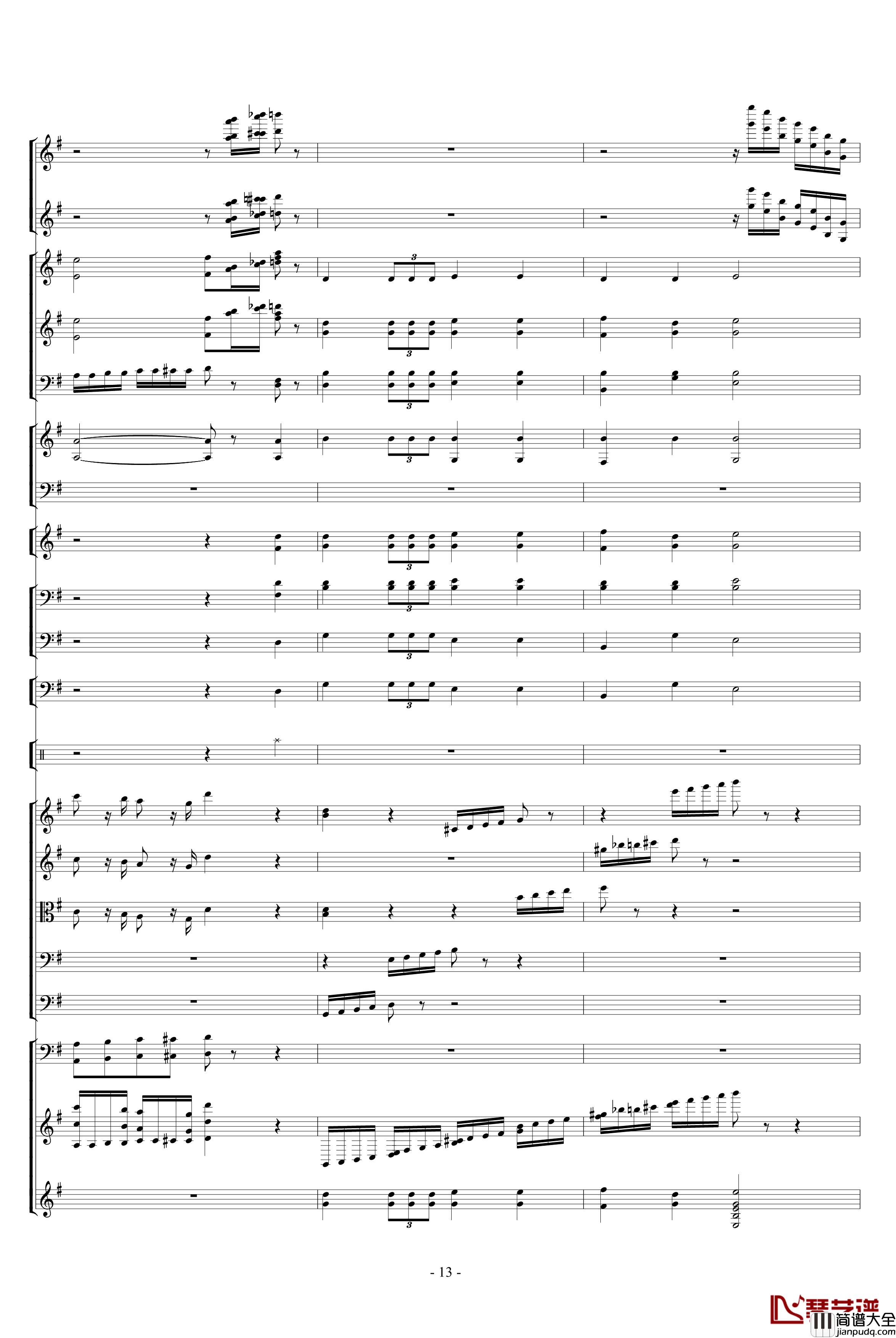 胡桃夹子组曲之进行曲钢琴谱_柴科夫斯基_Peter_Ilyich_Tchaikovsky