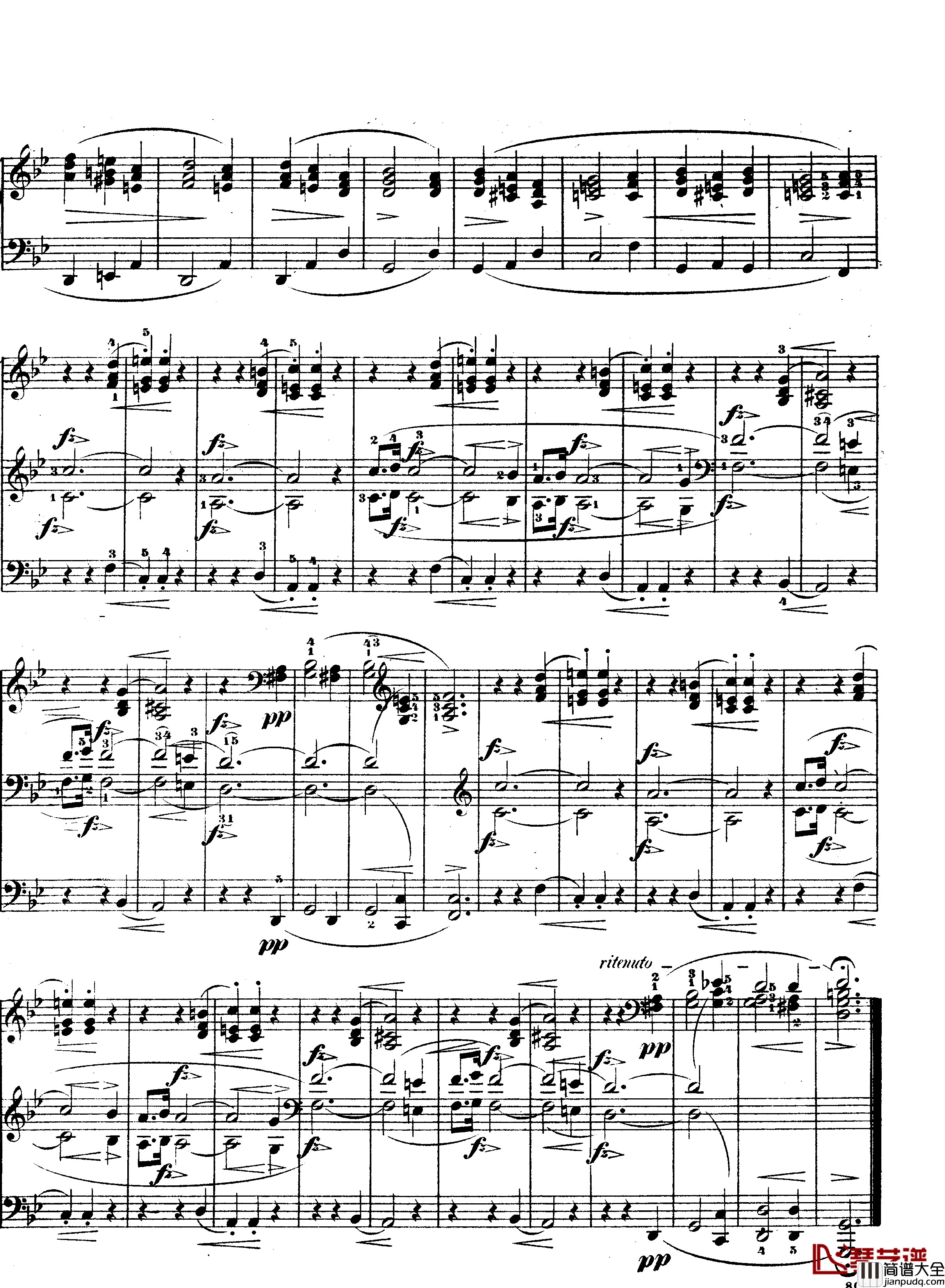 升F大调夜曲作品15号钢琴谱_Nocturne_Op.15_No.3_肖邦_chopin
