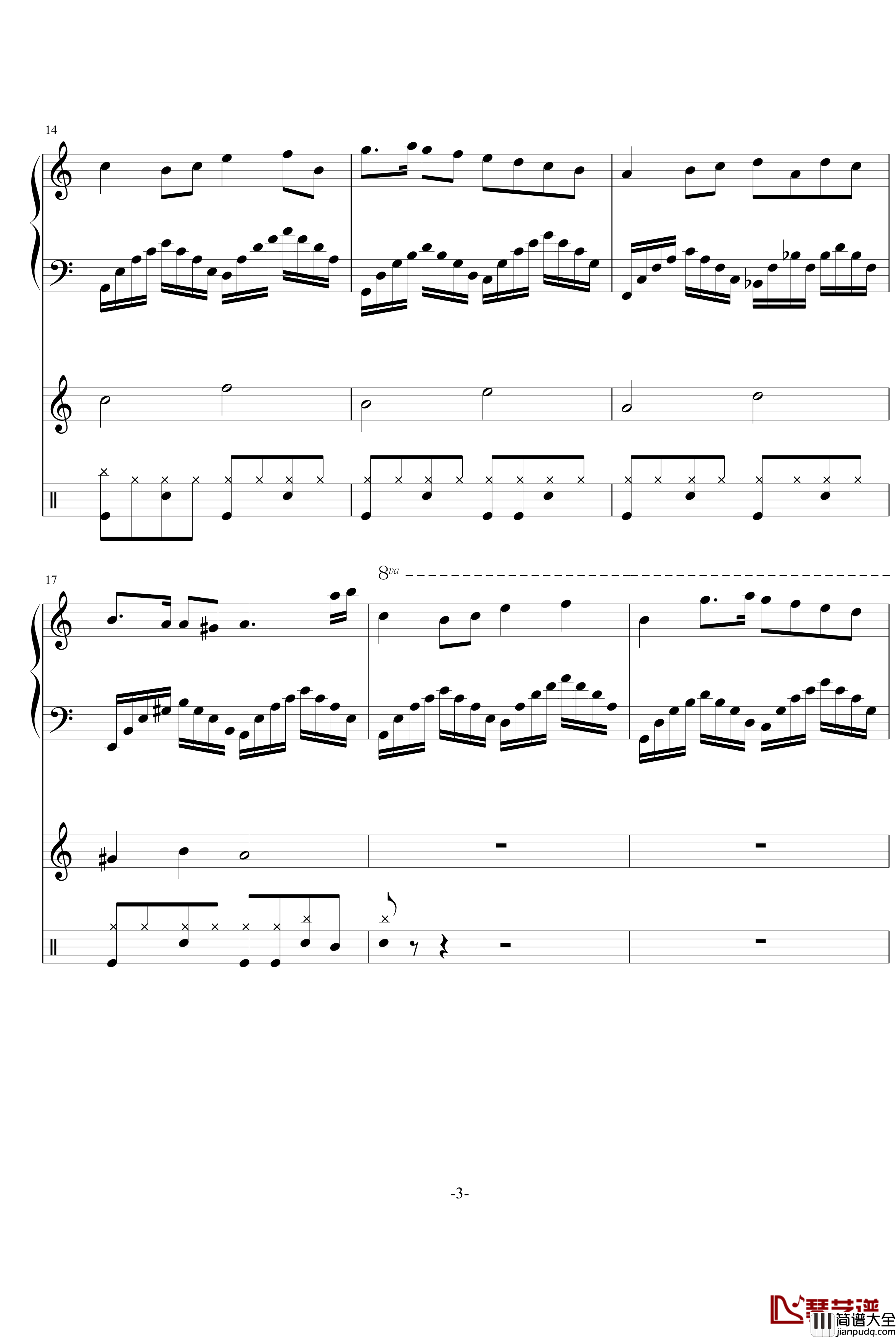 独自一人钢琴谱_PianoYZ