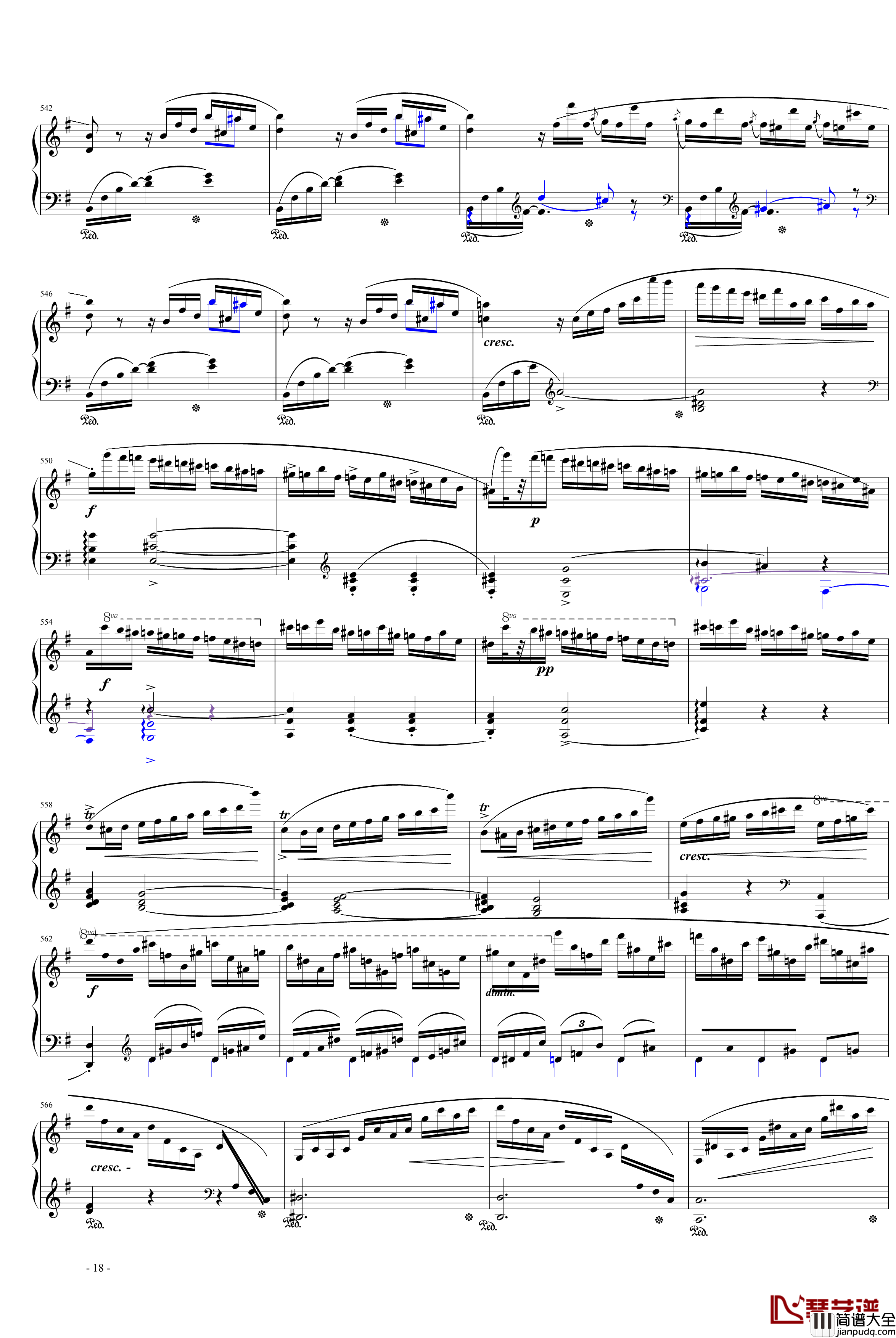 e小调第一钢琴协奏曲第一乐章钢琴谱_肖邦_chopin