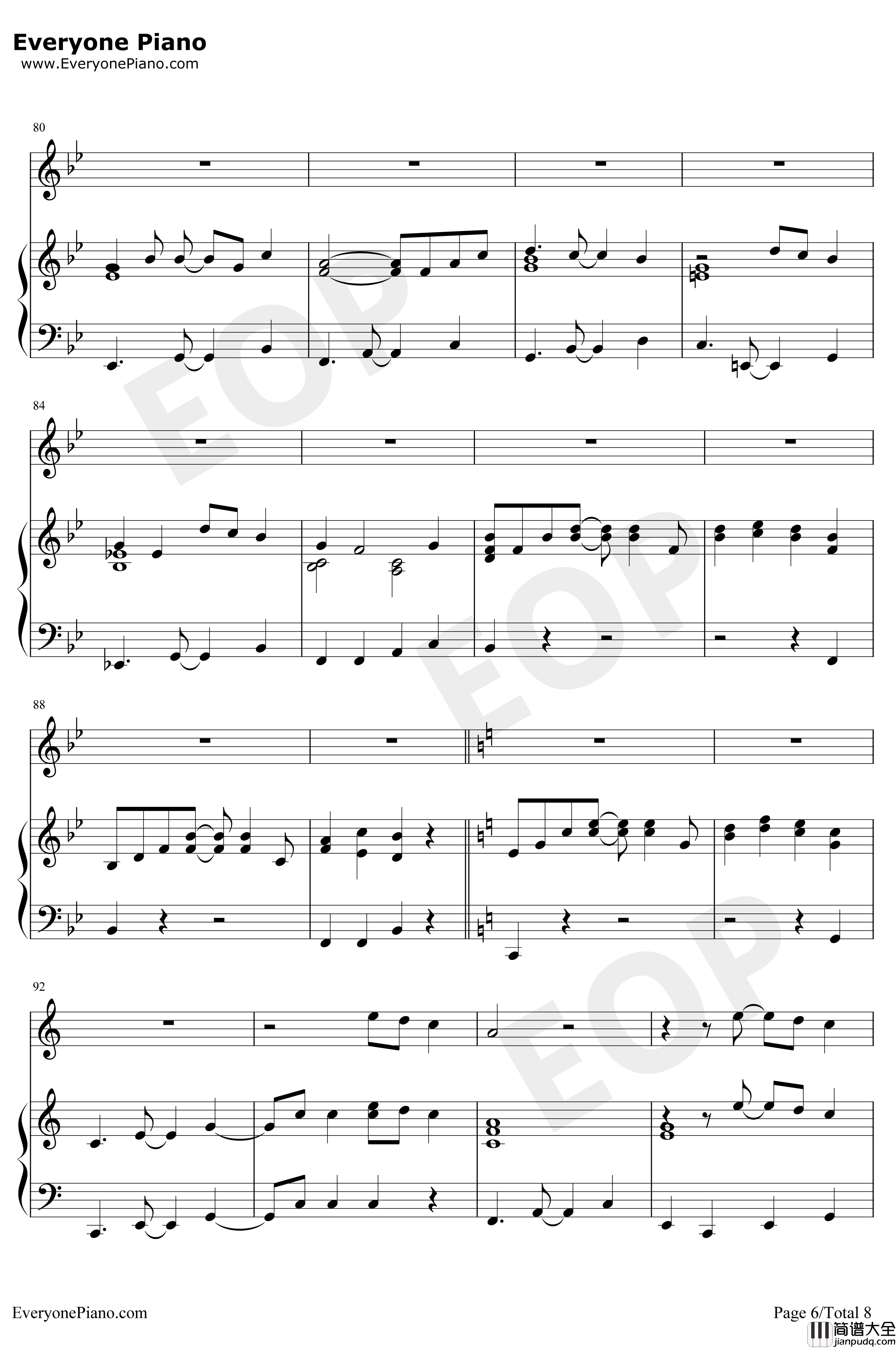 Under_the_Sea钢琴谱_AlanMenken_小美人鱼主题曲