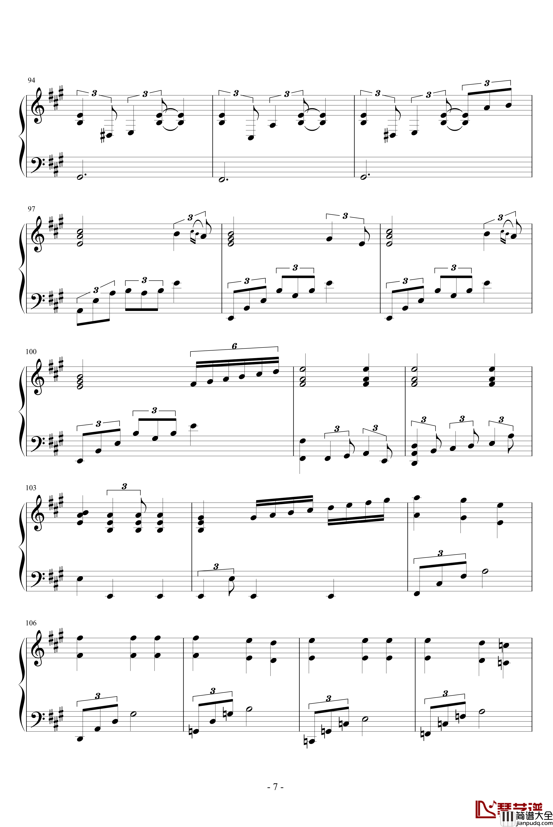 Sunday钢琴谱_joe_hisaishi