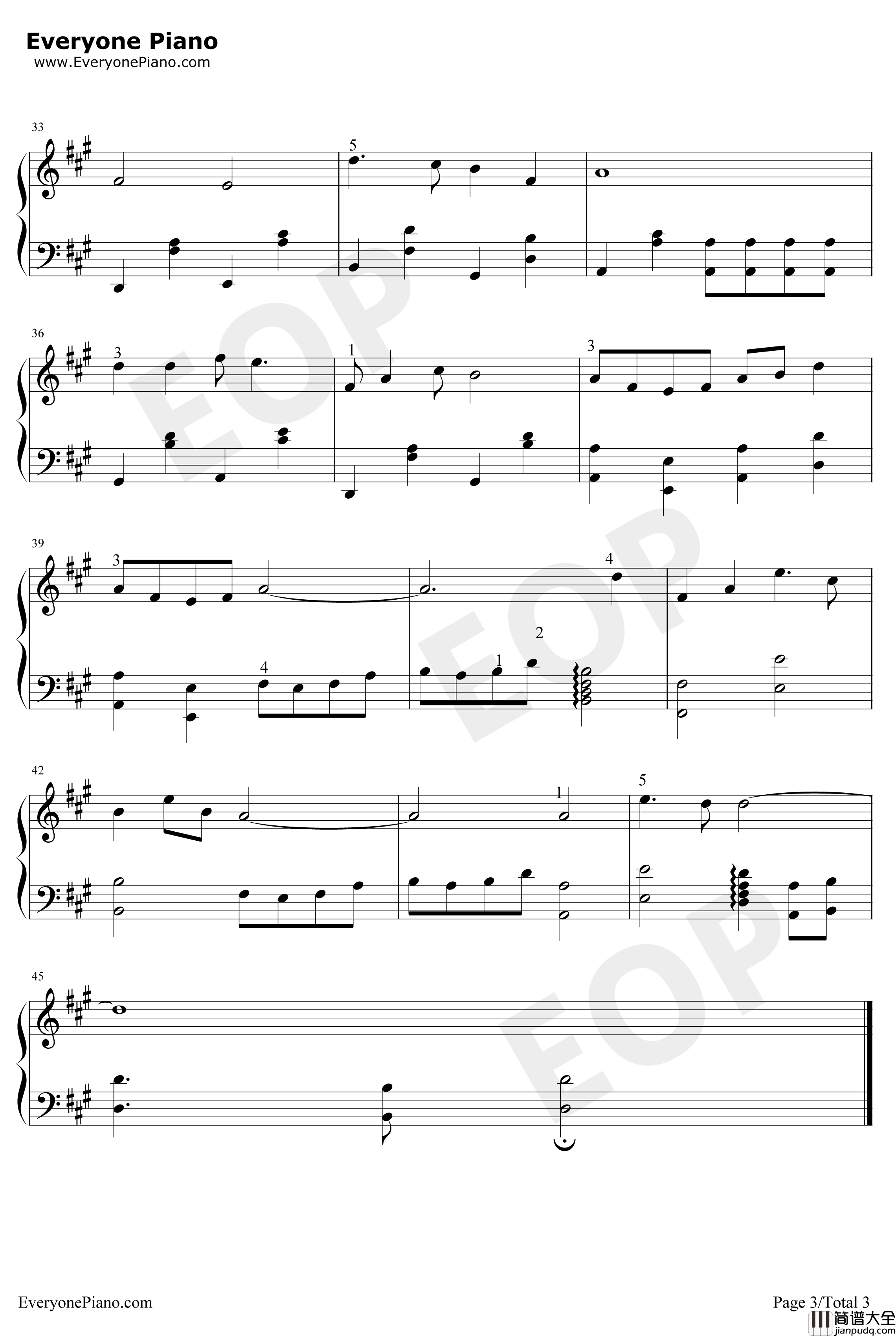 满江红钢琴谱_罗文_射雕英雄传插曲