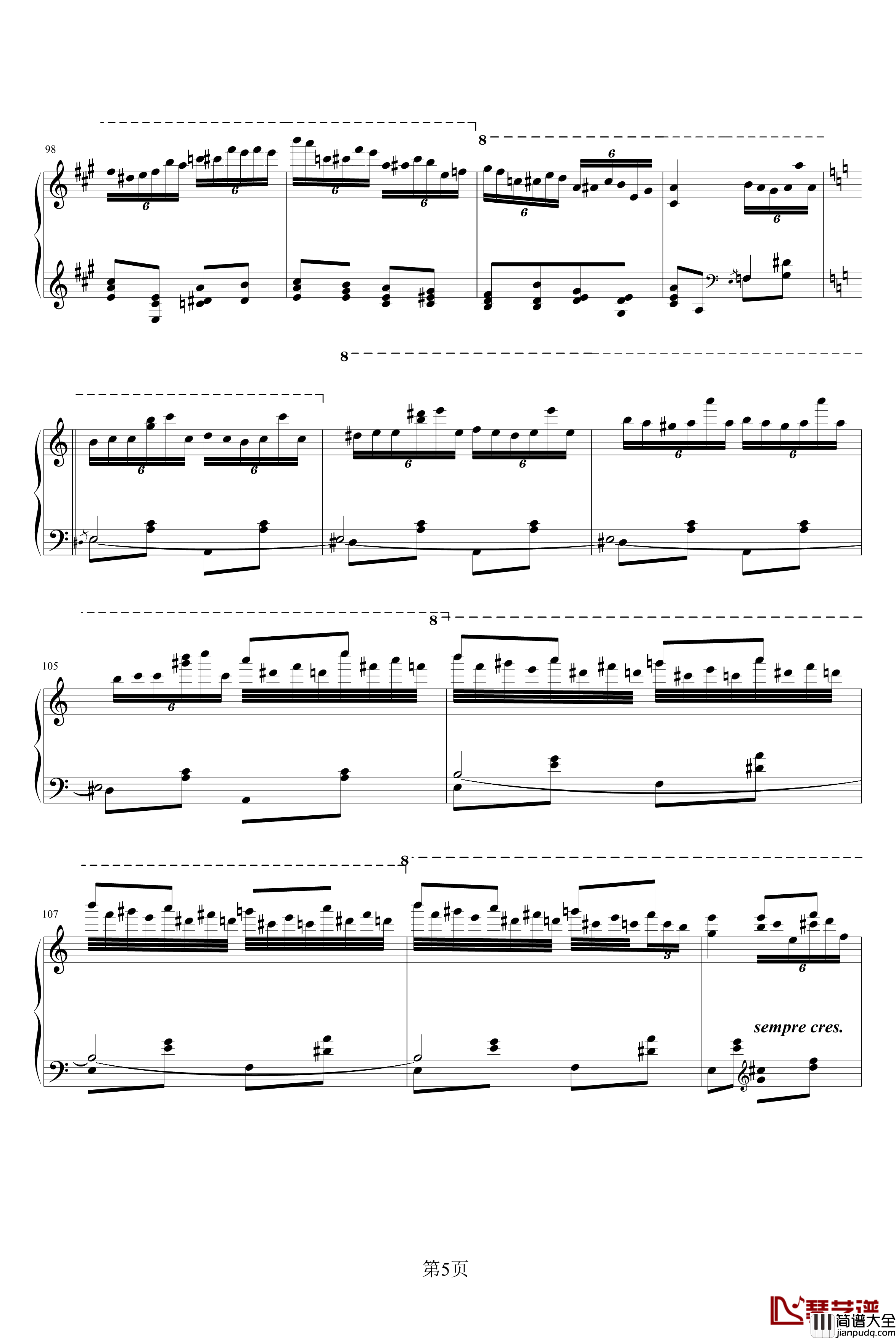 土耳其进行曲钢琴谱_瓦洛多斯改编_莫扎特