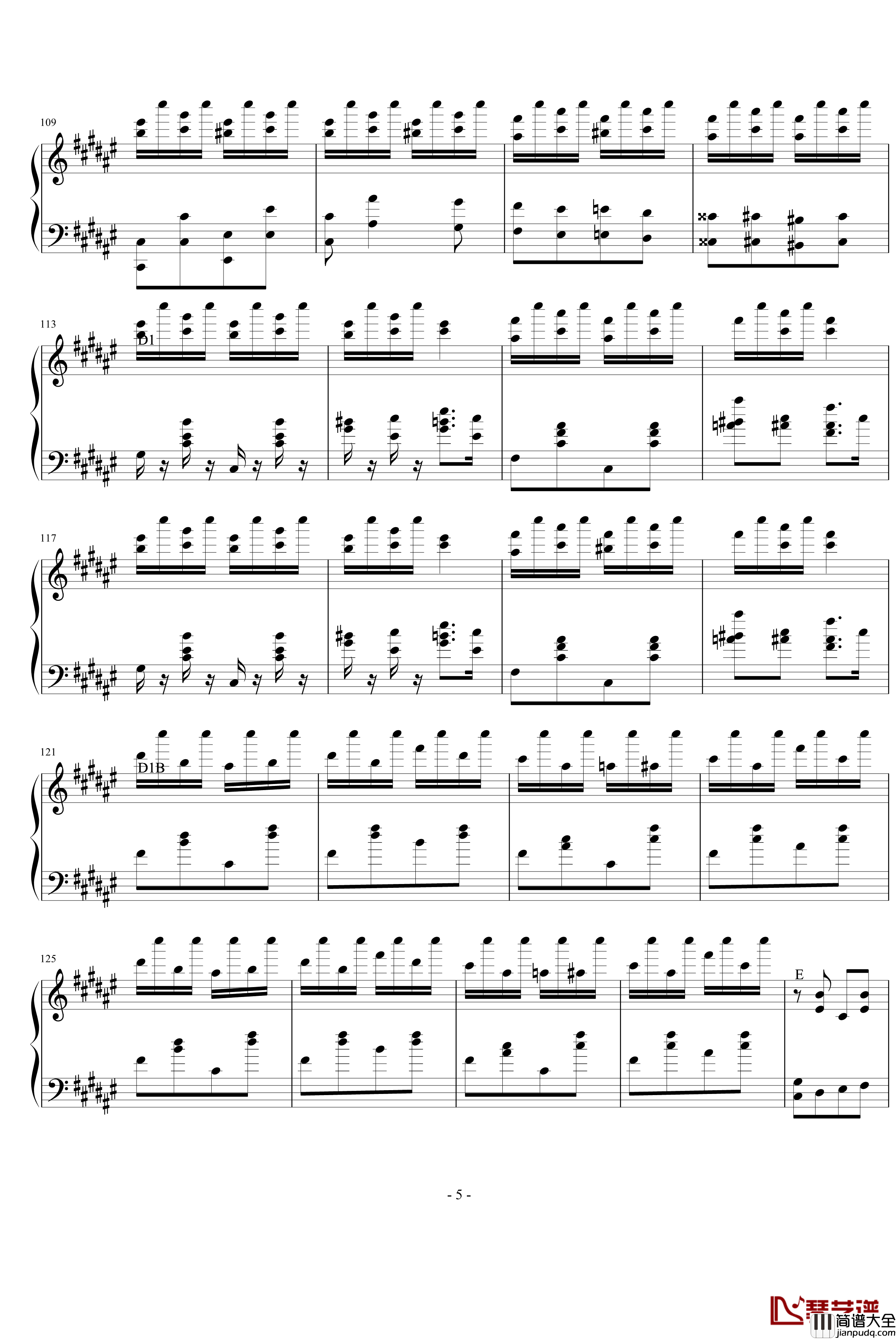 匈牙利狂响曲钢琴谱_节选_李斯特