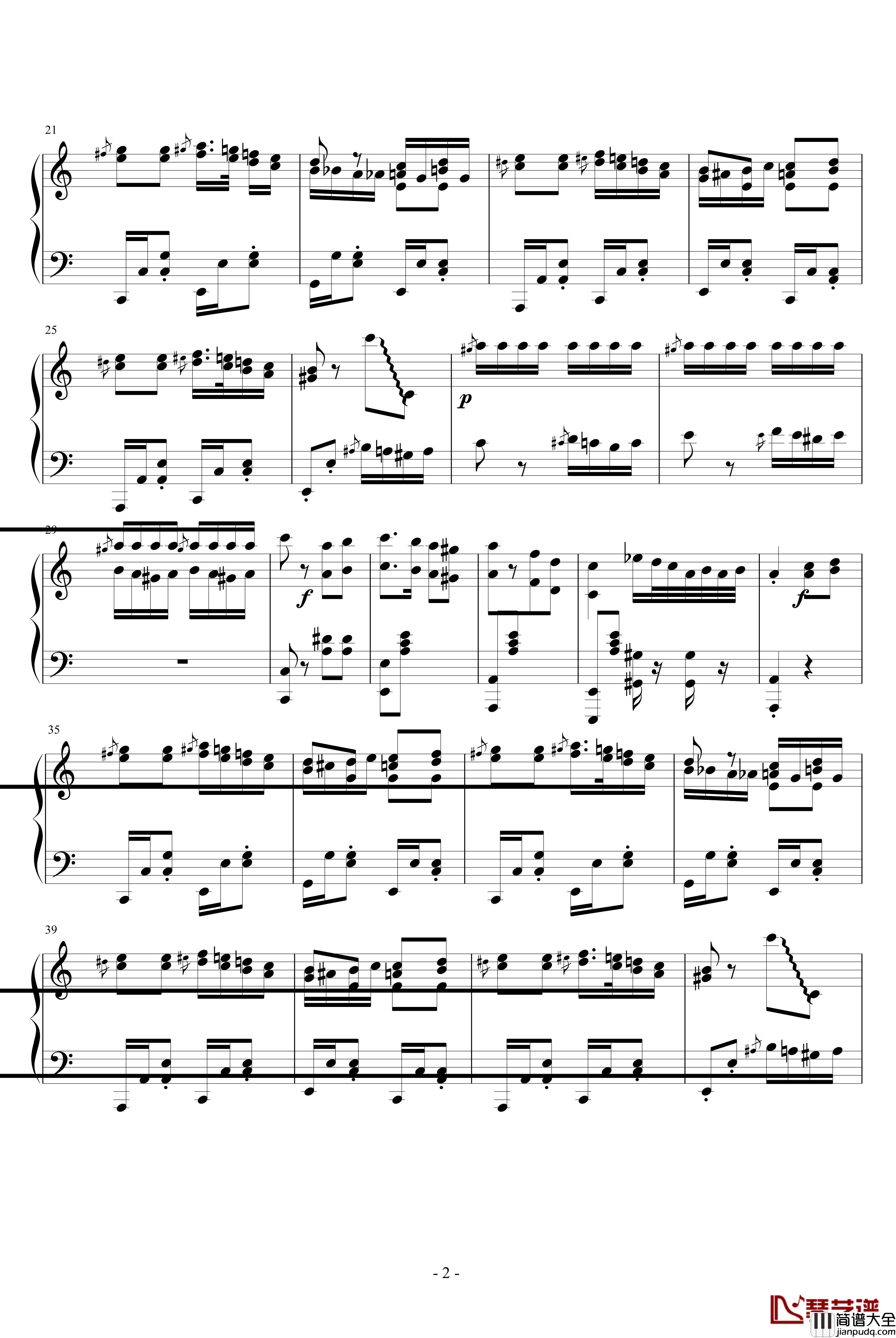 土耳其进行曲钢琴谱_爵士版_莫扎特
