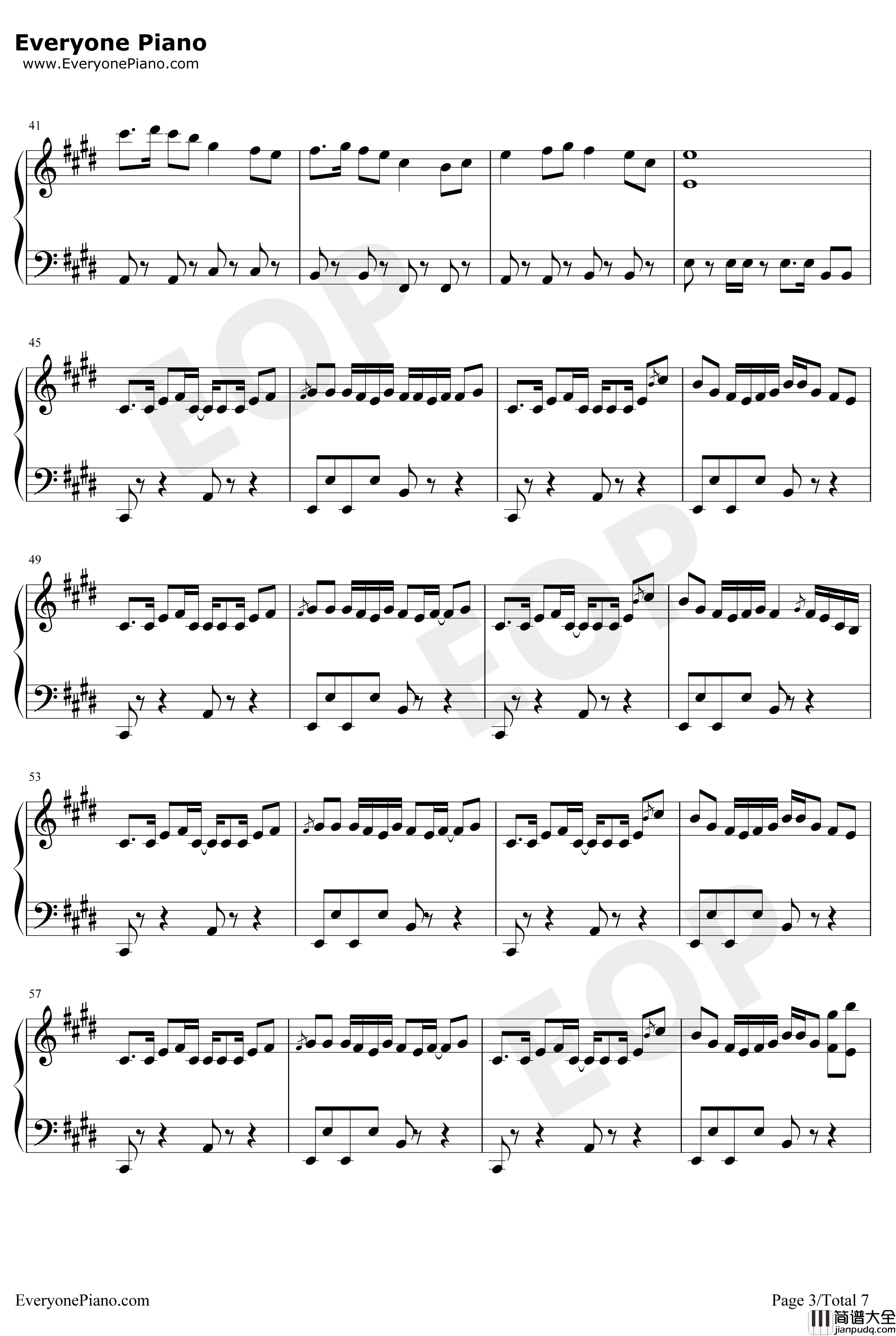 Monody钢琴谱_TheFatRatLauraBrehm_TheFatRat_抖音歌曲