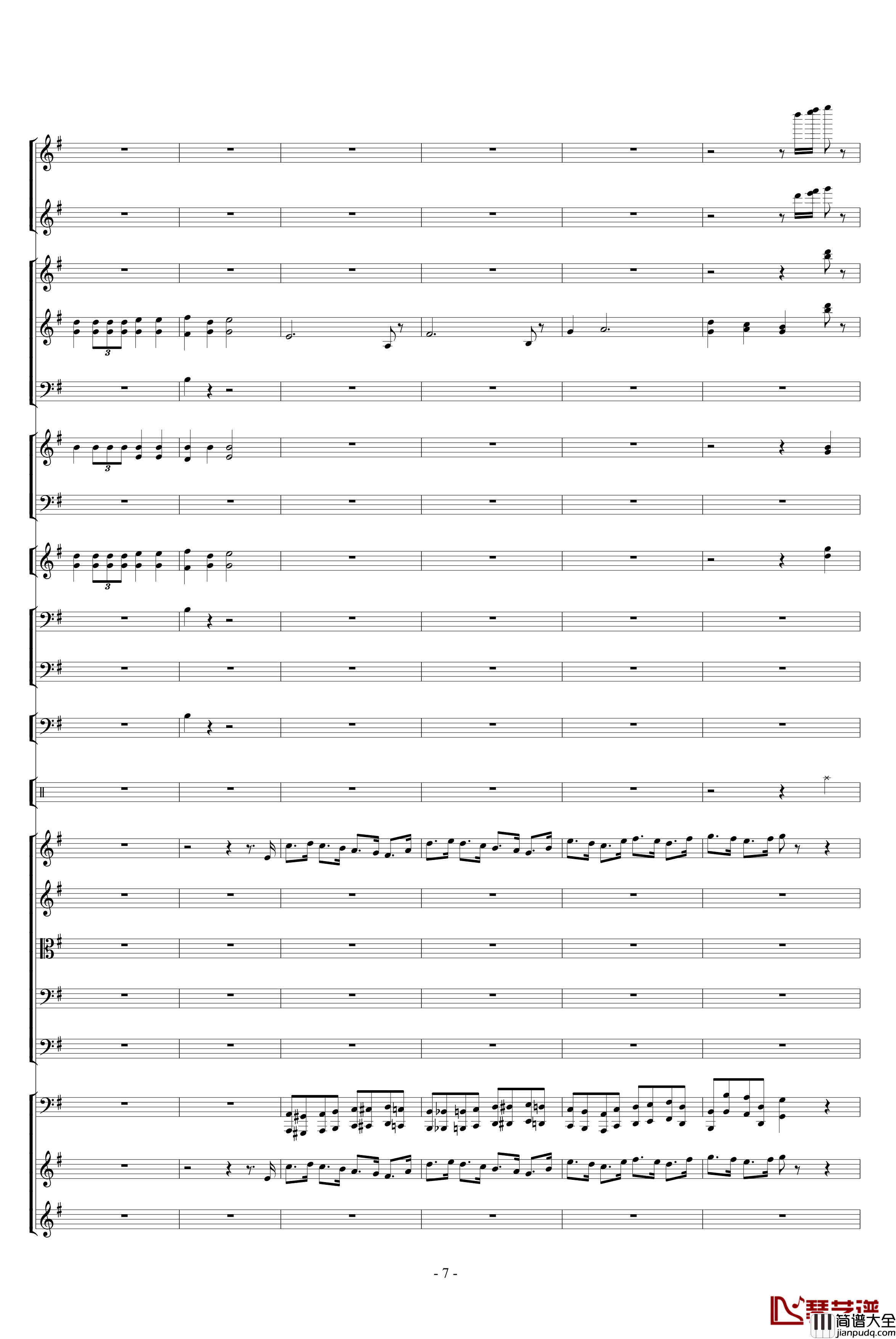 胡桃夹子组曲之进行曲钢琴谱_柴科夫斯基_Peter_Ilyich_Tchaikovsky