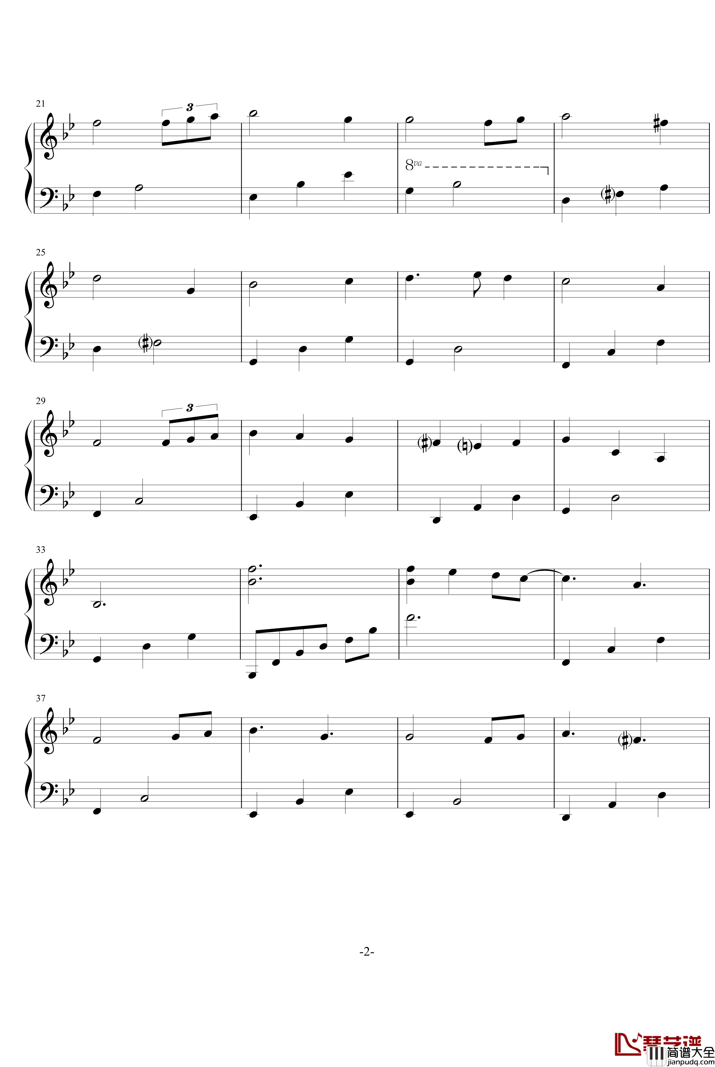 Greensleaves钢琴谱_世界名曲