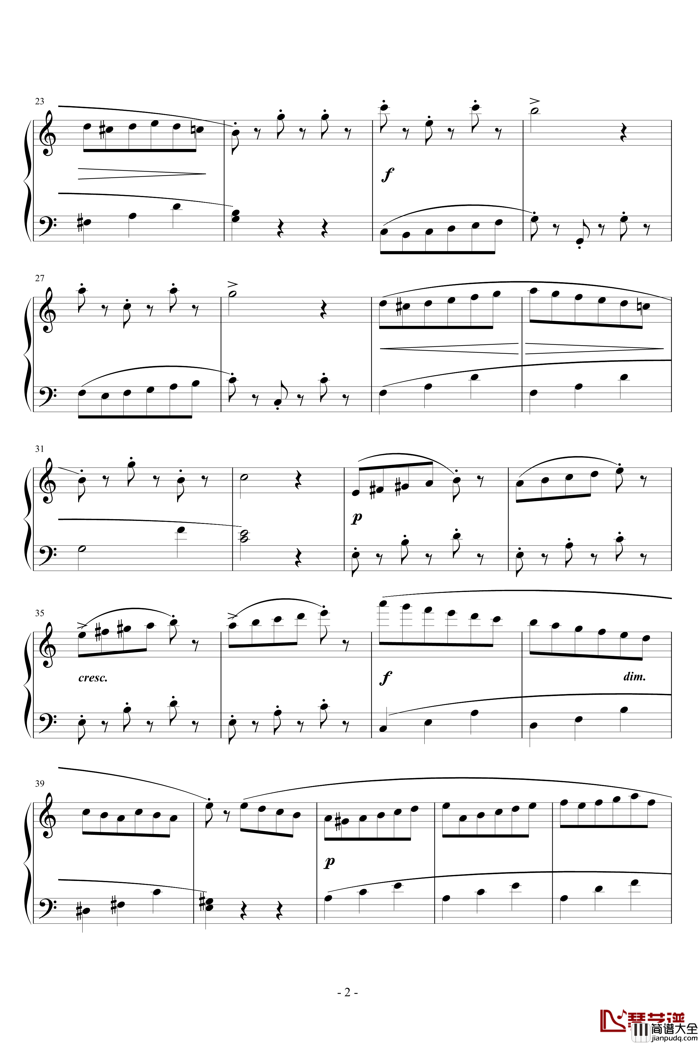 A小调练习曲钢琴谱_杜佛诺伊