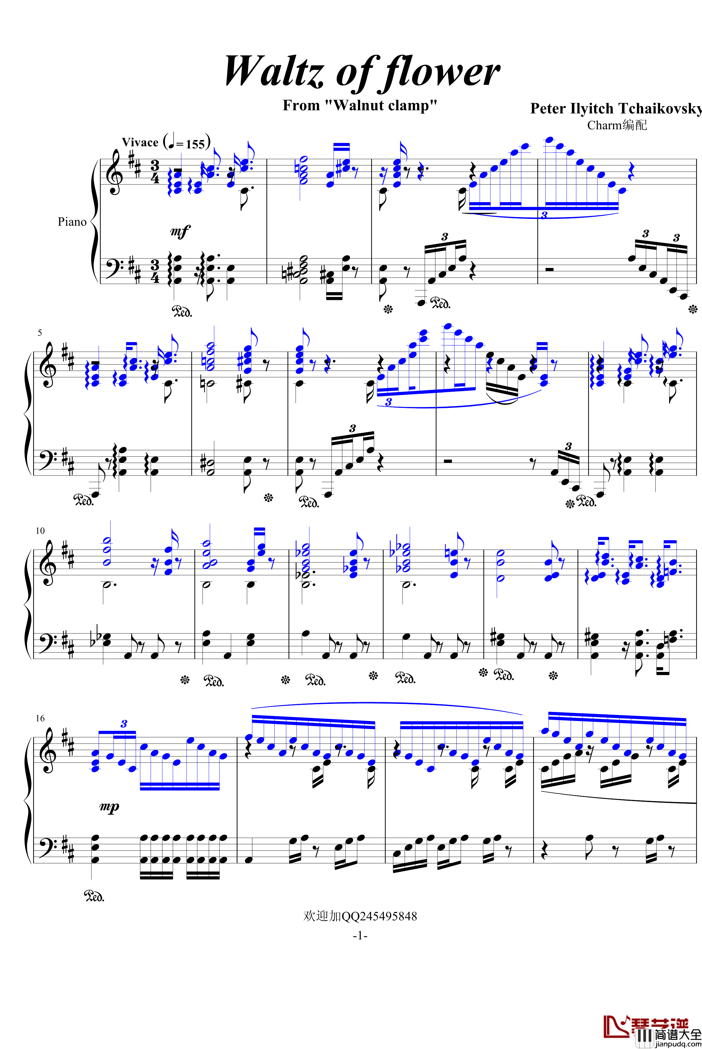 花之圆舞曲钢琴谱_柴科夫斯基_Peter_Ilyich_Tchaikovsky