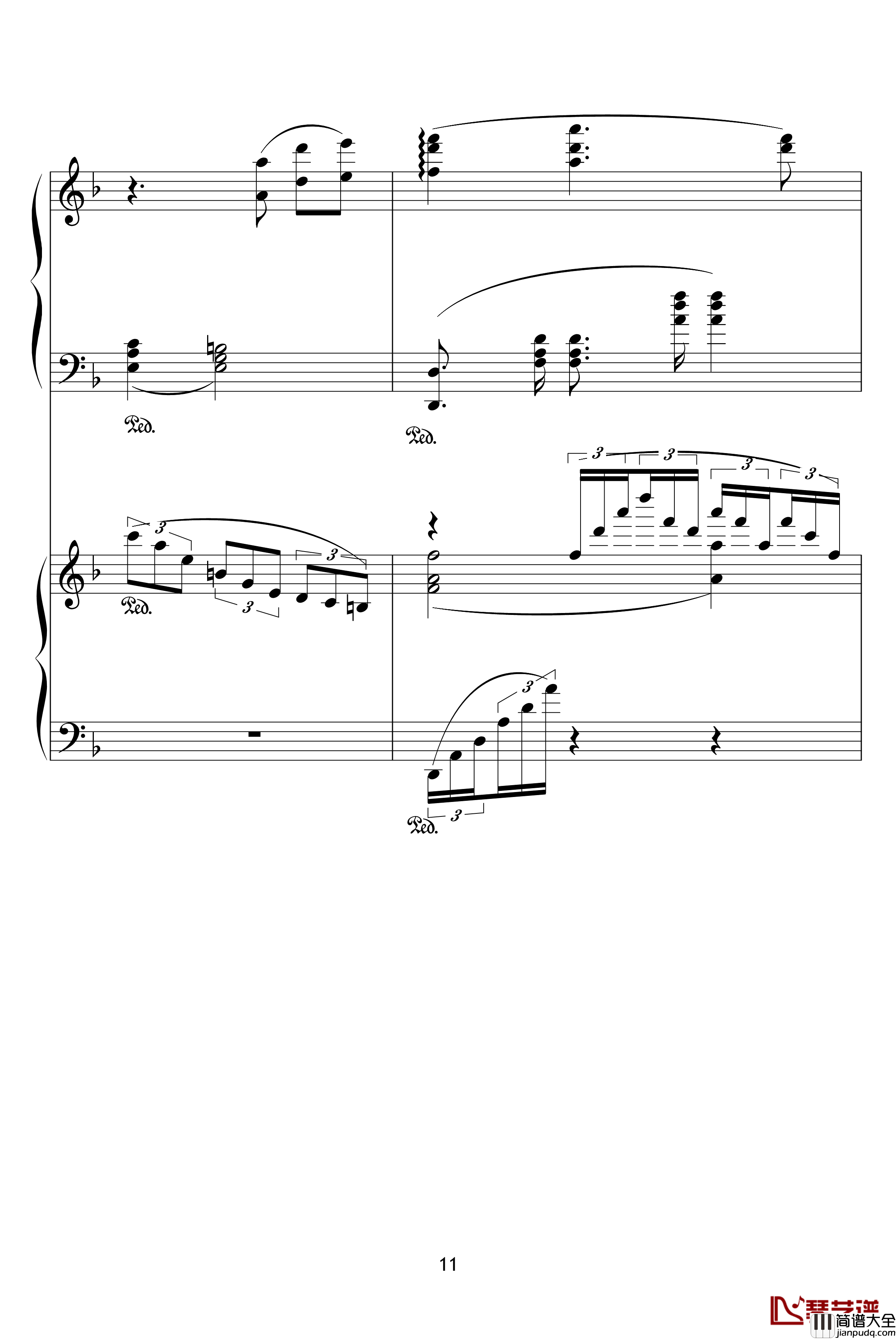 X战记插曲钢琴谱_宿命_双钢琴版_影视
