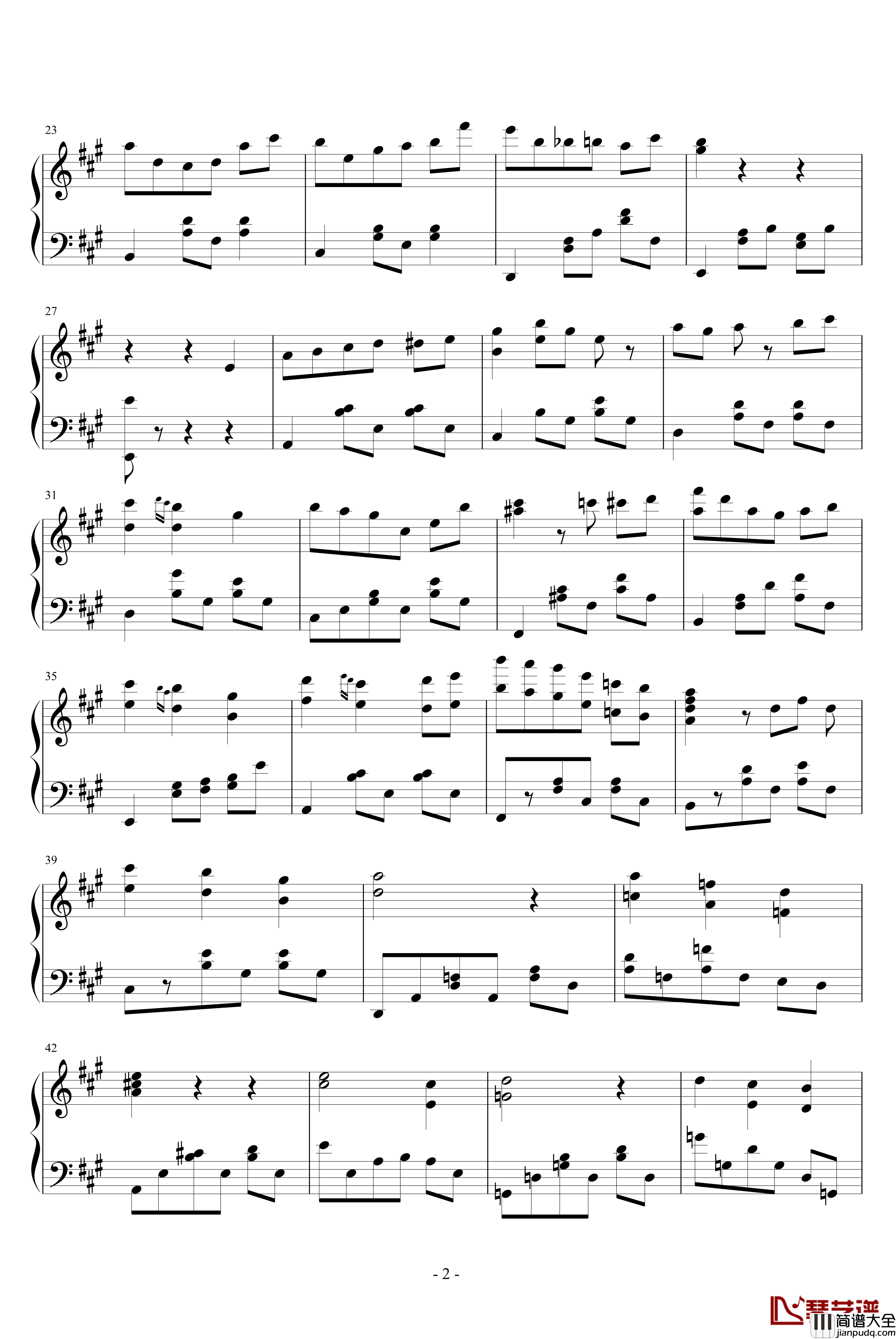 夜洛第六首圆舞曲蝴蝶姬钢琴谱_To_WY_ellocz