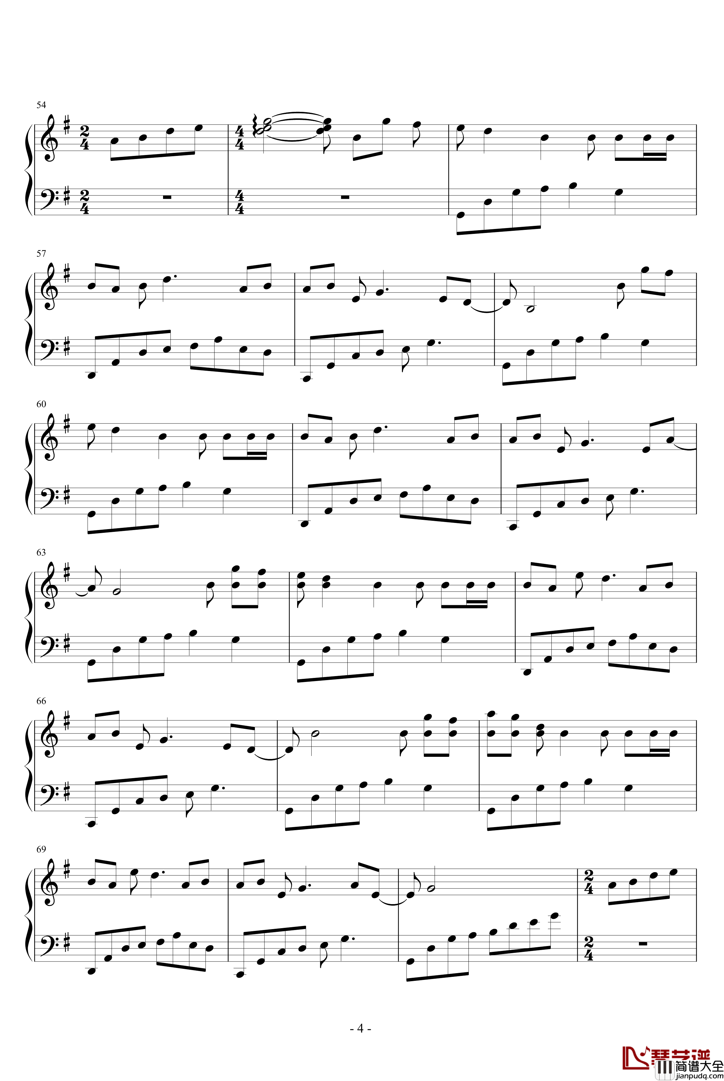 无题钢琴谱_流风遗韵