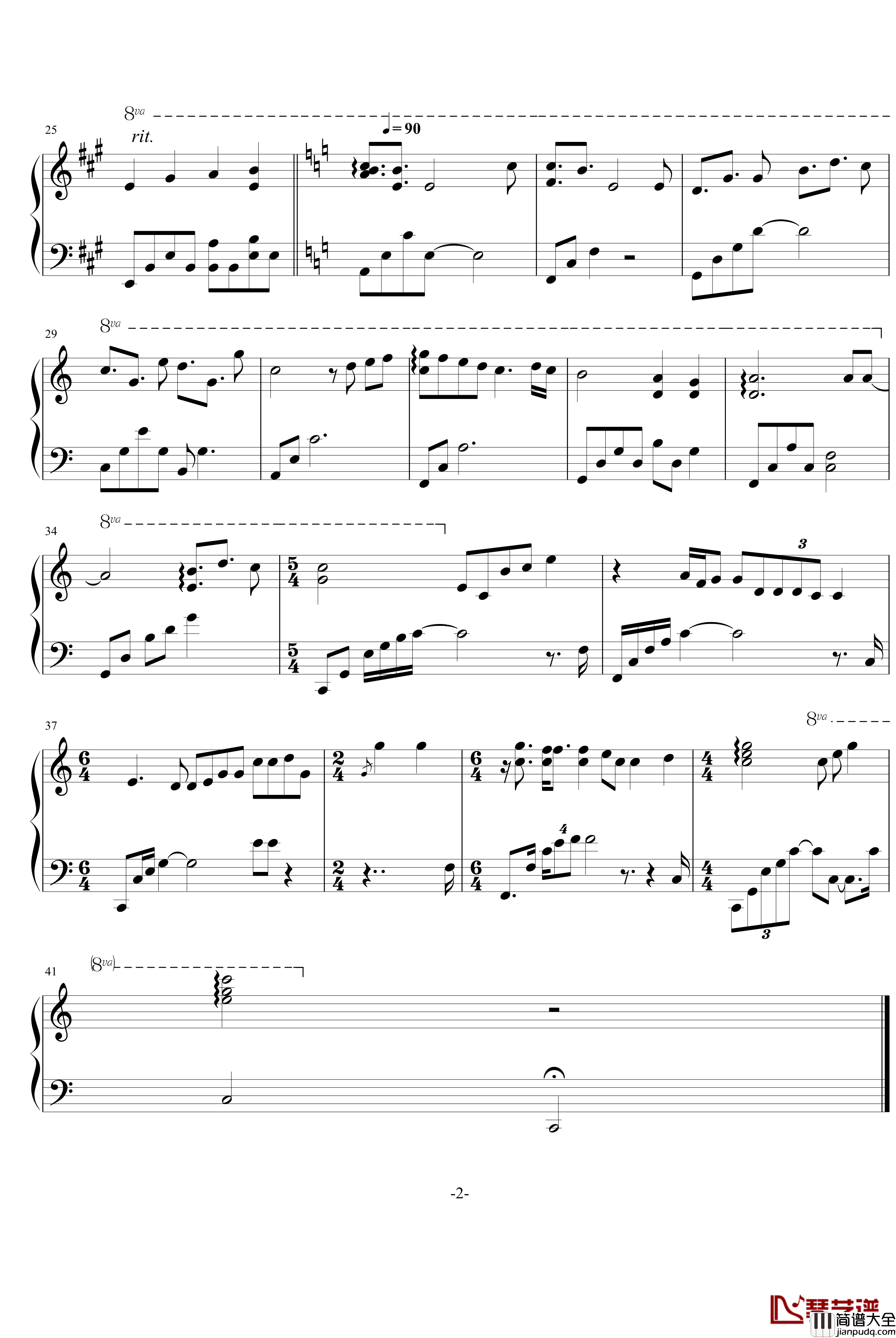 Frailty_Feather钢琴谱_动漫影视