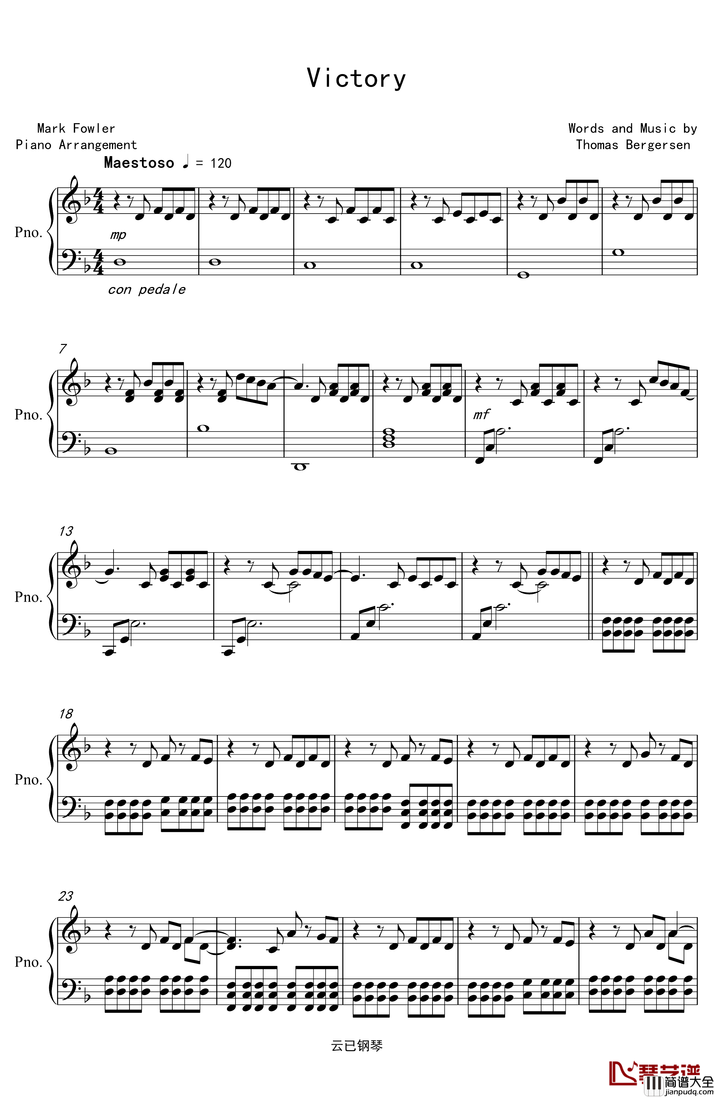 Victory钢琴谱_Two_Steps_From_Hell