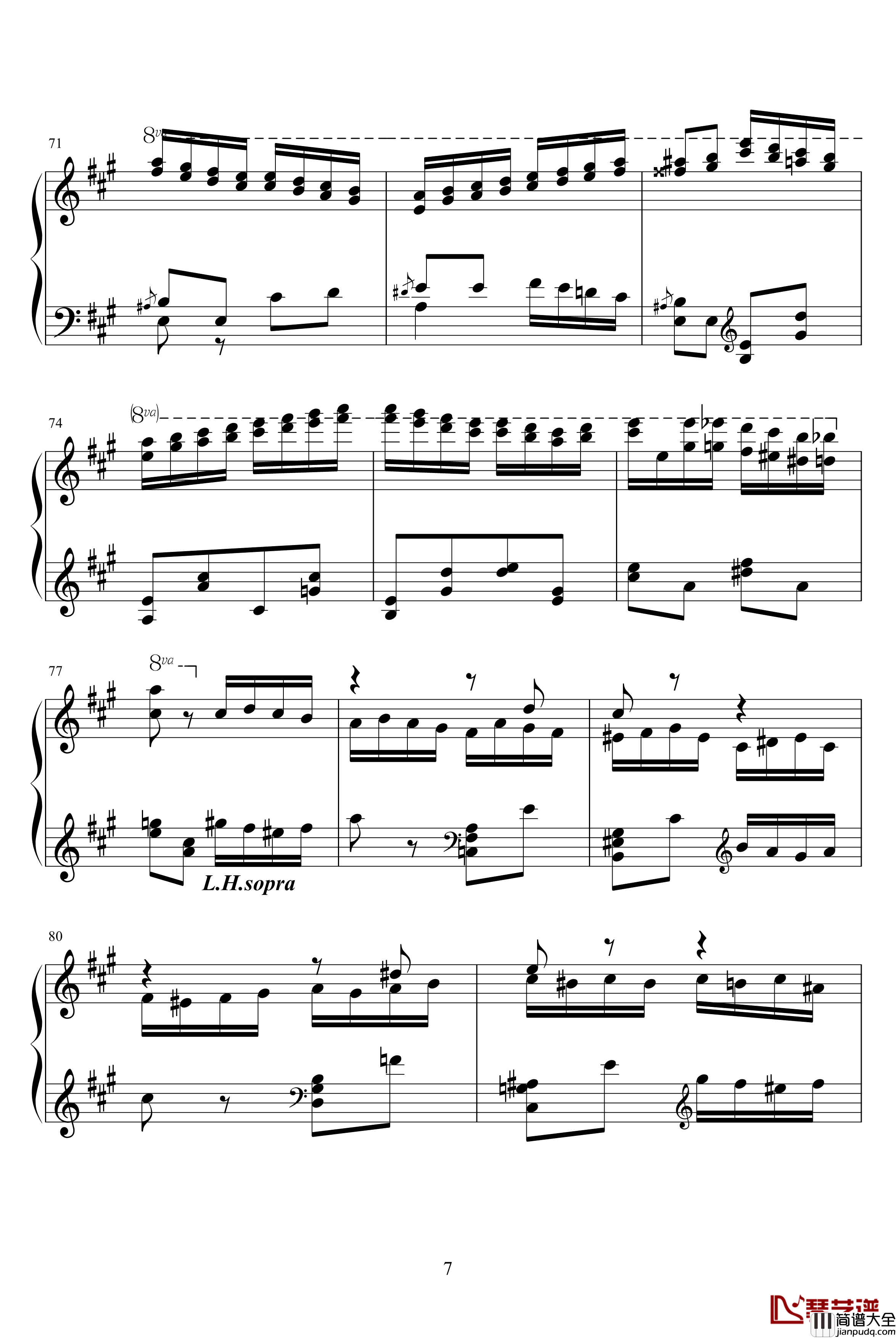 土耳其进行曲钢琴谱_原版_莫扎特_瓦洛多斯