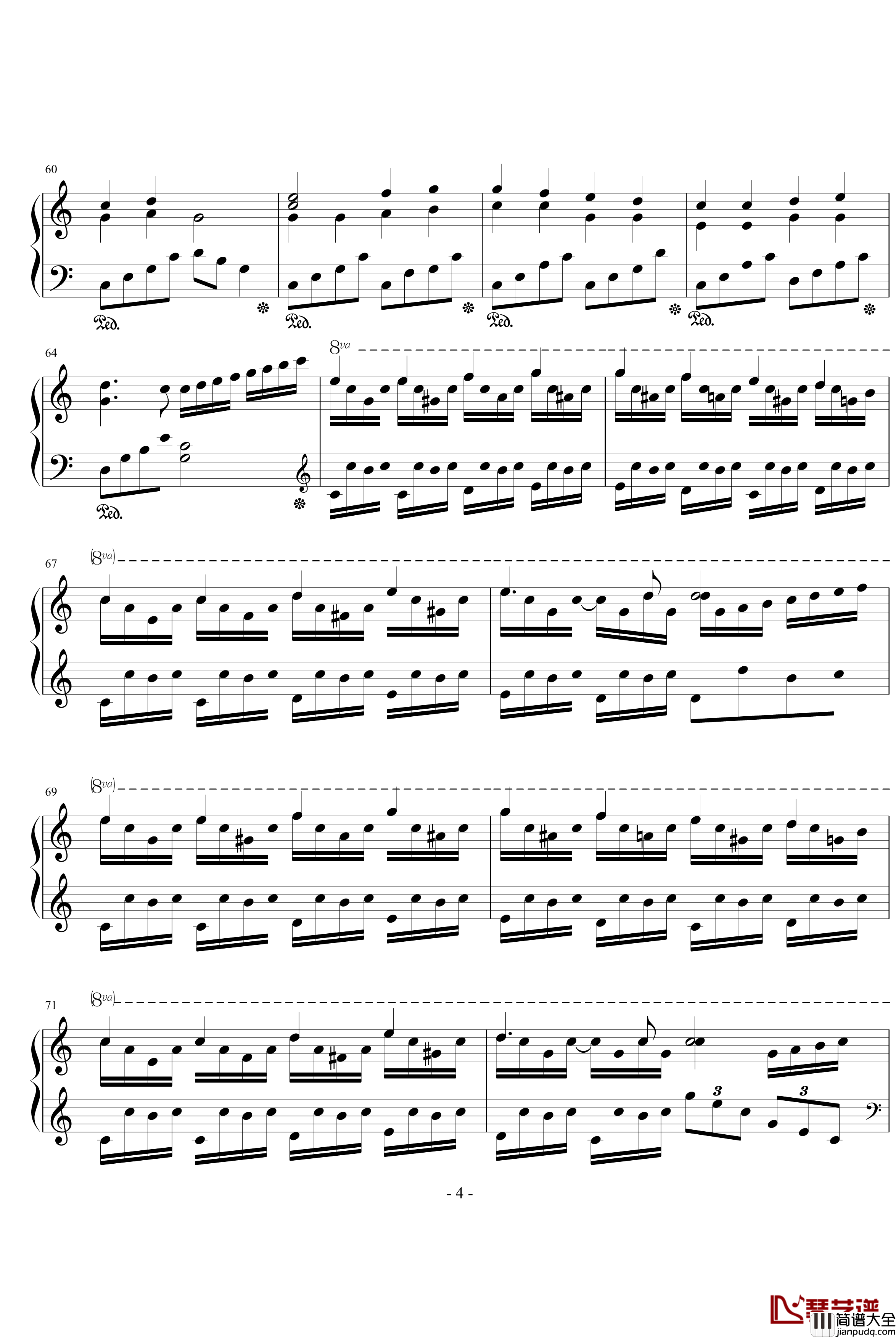 欢乐颂钢琴谱_改_贝多芬_beethoven