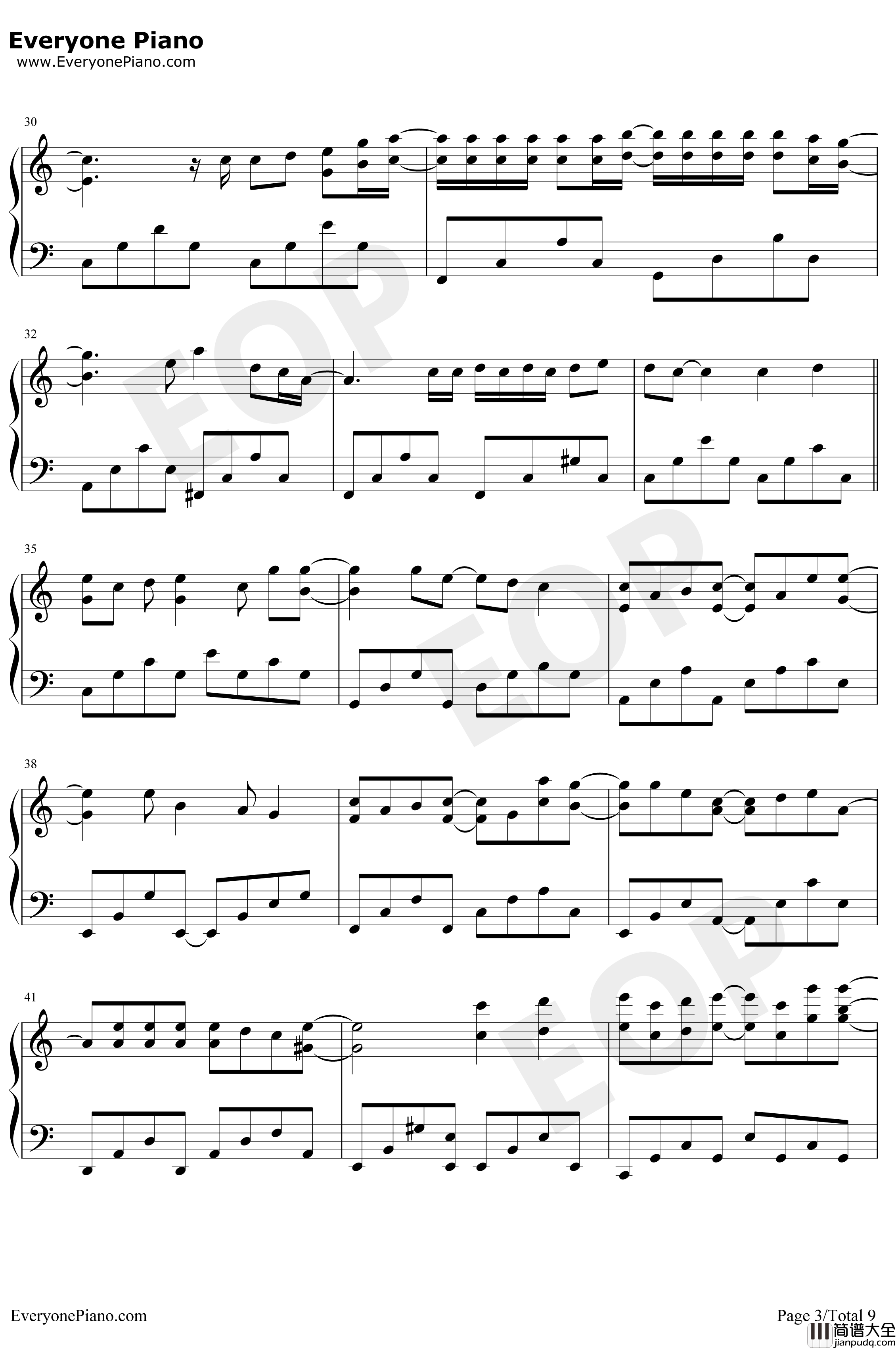 抖音神曲串烧钢琴谱_抖音