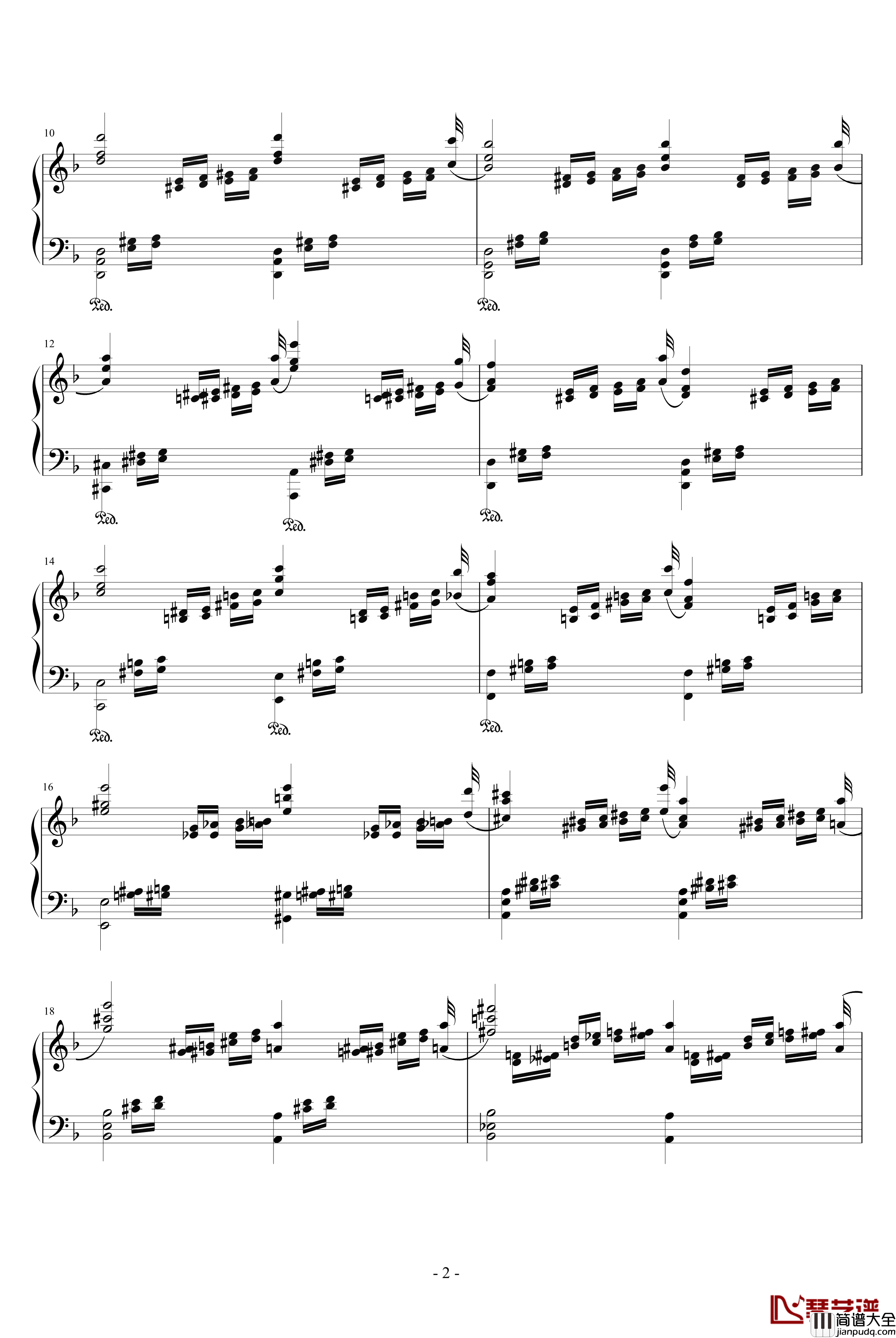 Mazeppa钢琴谱_超技练习曲第4首_李斯特